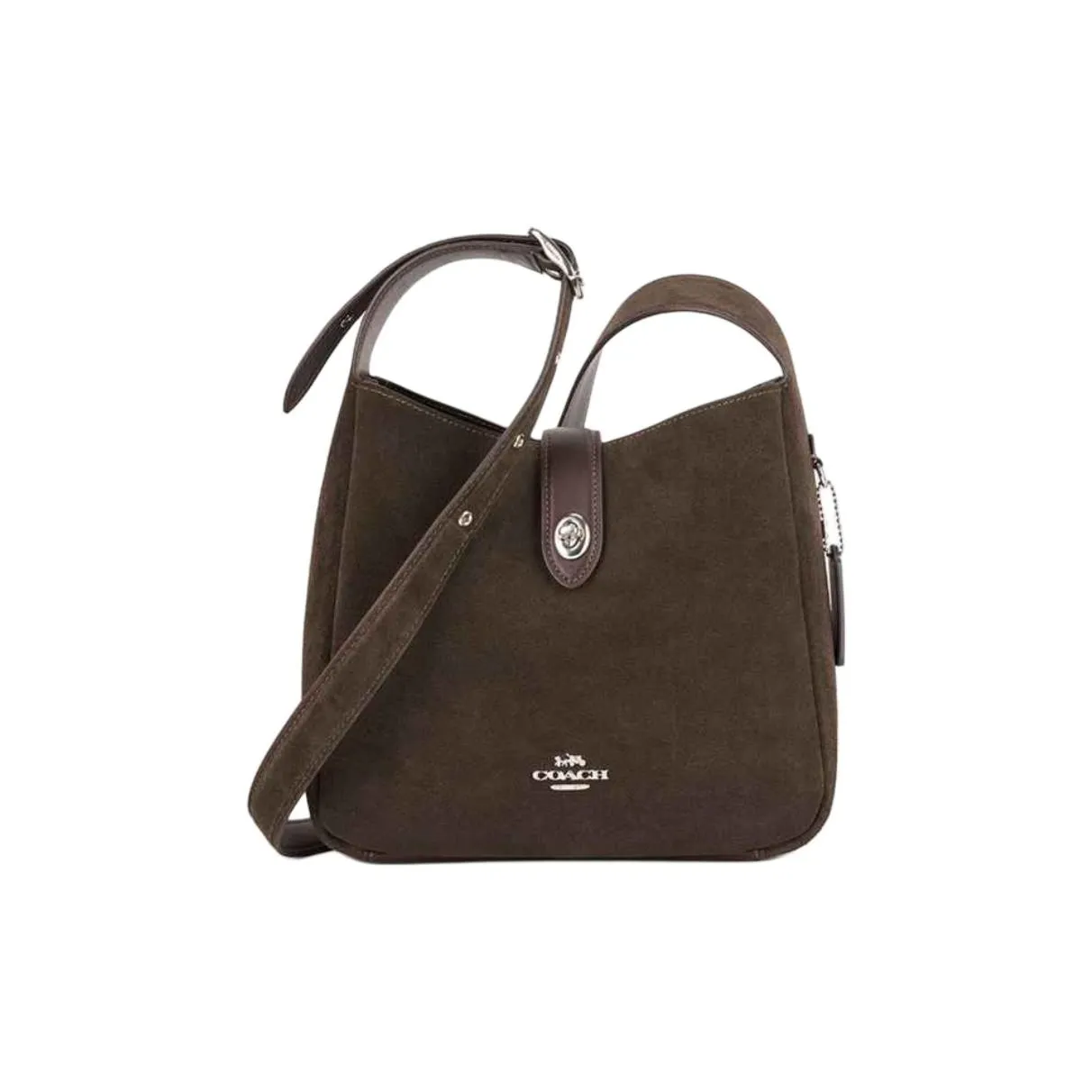 COACH Hadley Коровья кожа Сумка через плечо Средняя Женская Темно-кофейный цвет