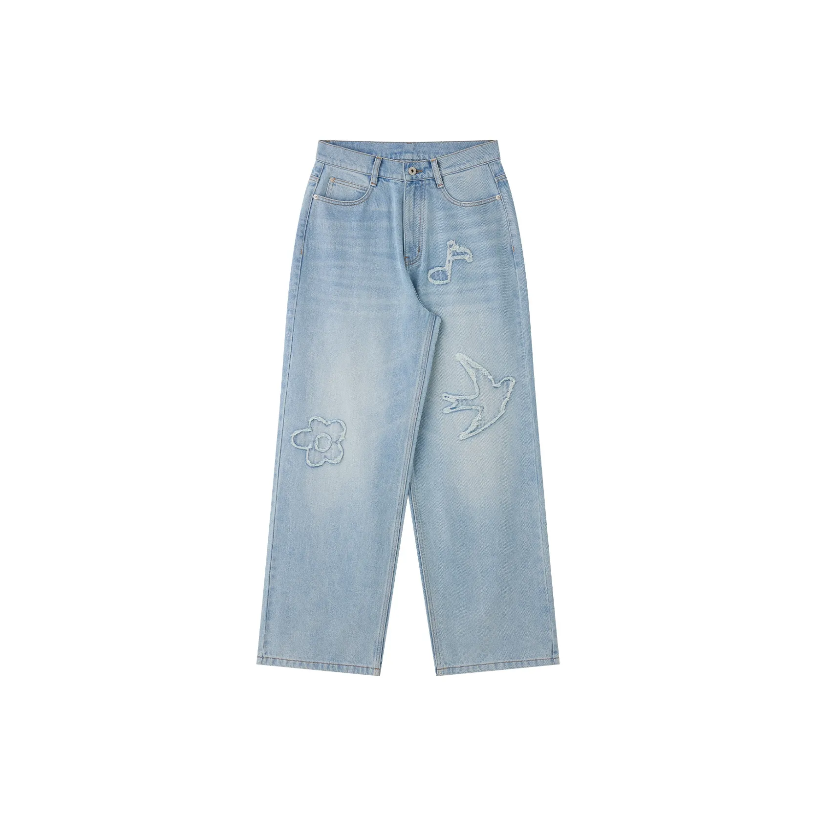 LOVE ME LATER Винтаж Промытые Джинсы Унисекс