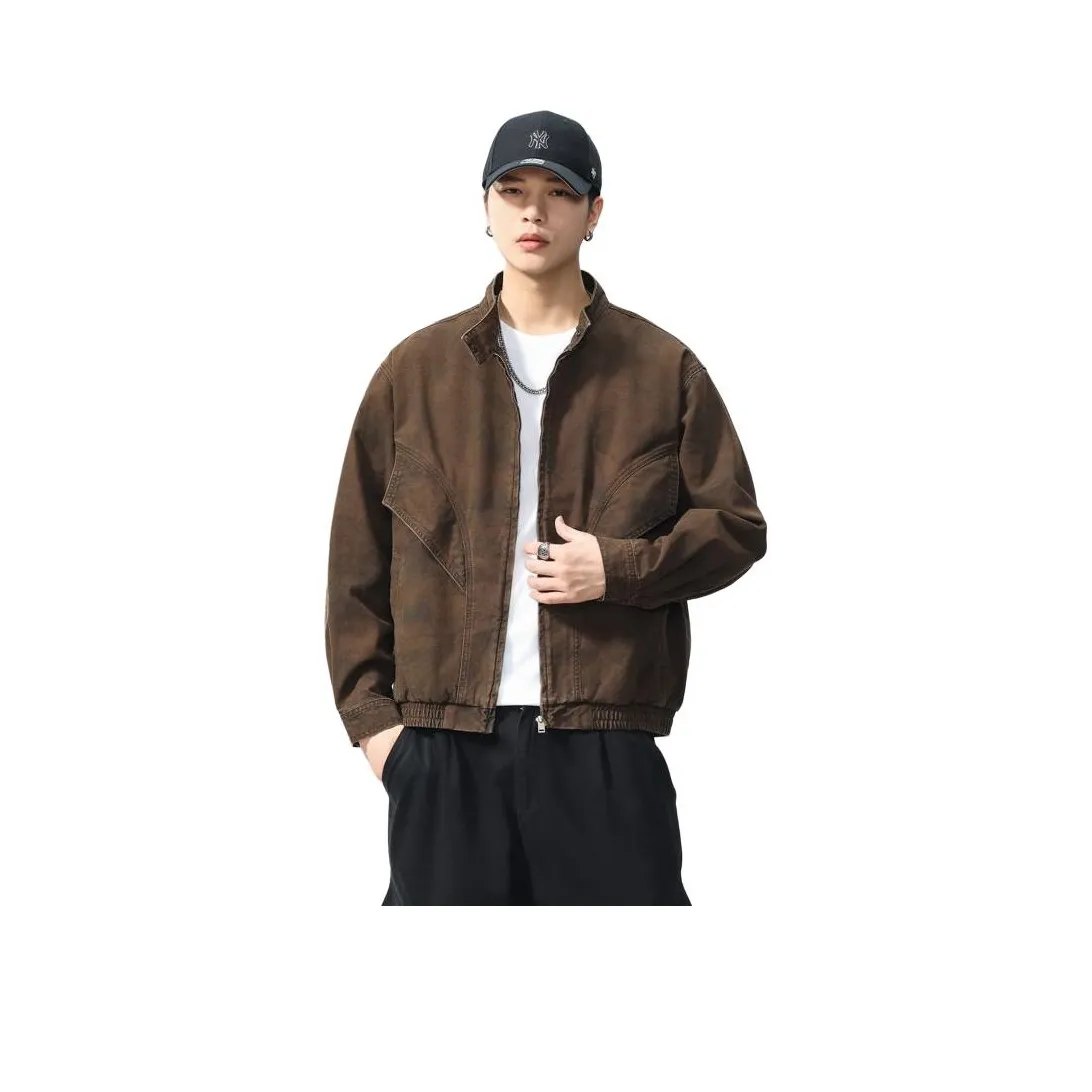 LEIGHZ Темно-коричневый унисекс джинсовые куртки