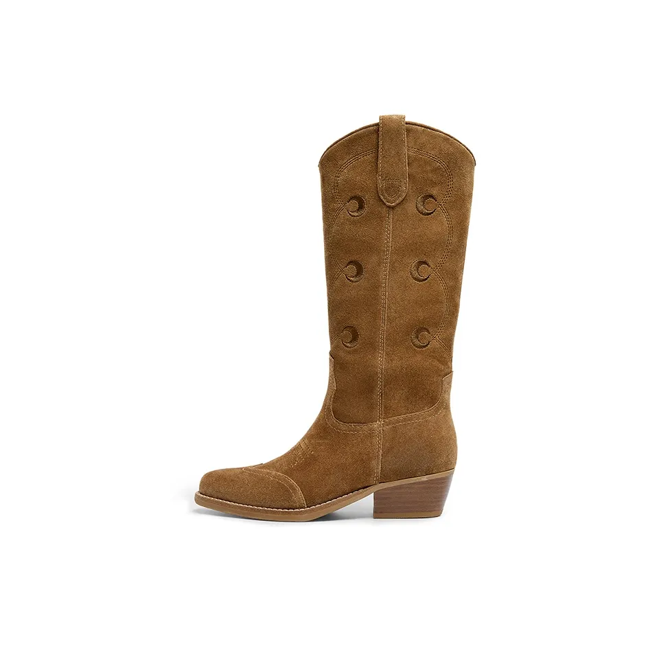 CHERYKALLY Высокие сапоги до колена 5 см женские