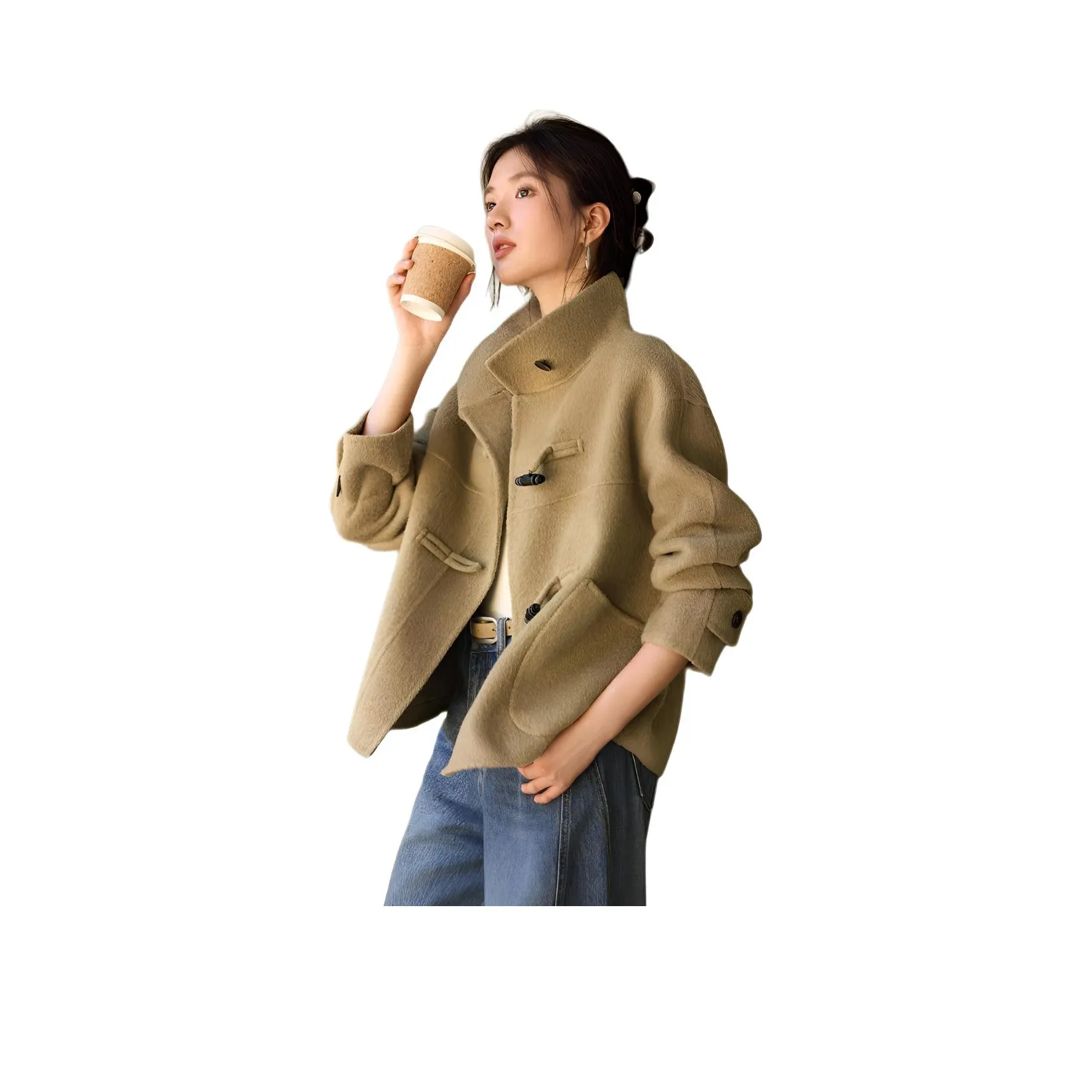 XWI Тростник Khaki Женское пальто