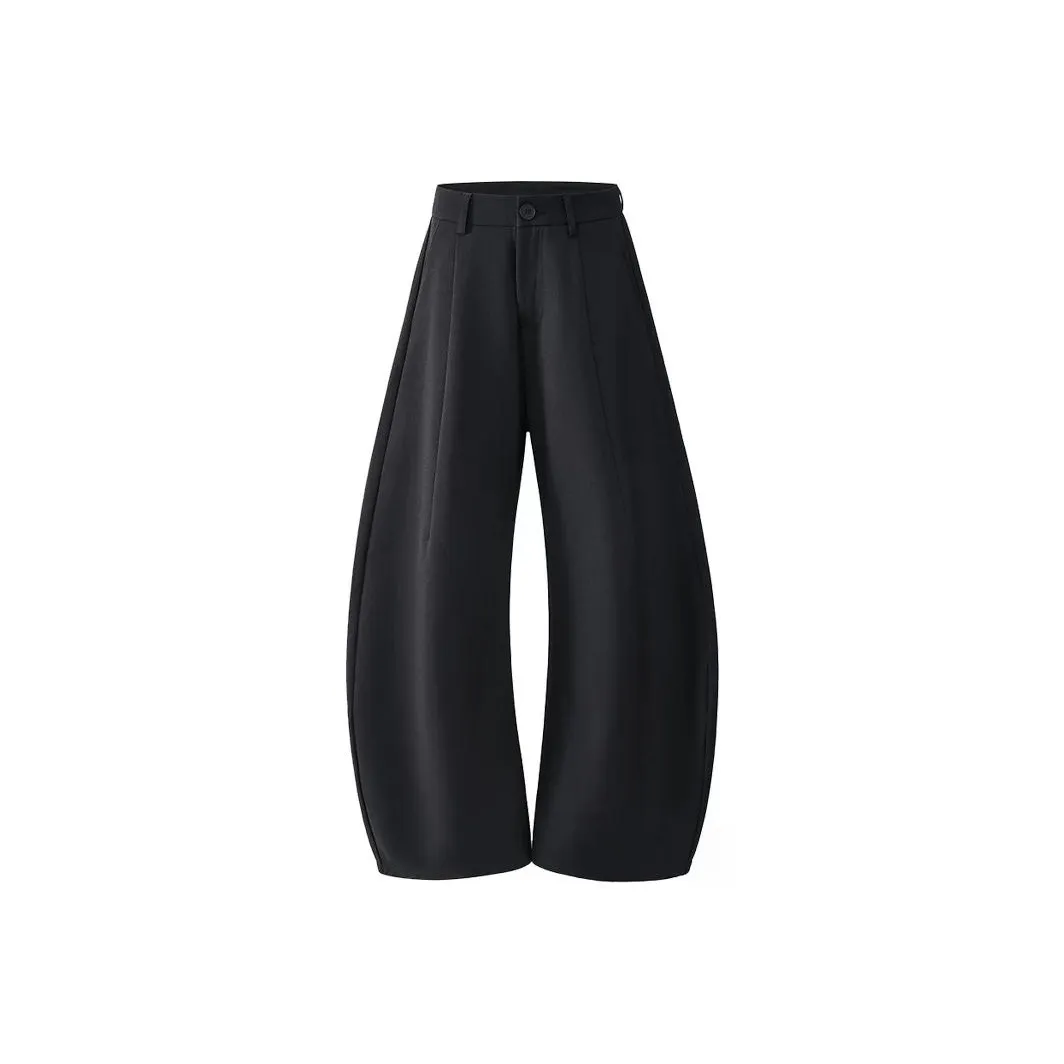 Zondi Повседневные брюки Мужские и Женские Свободный крой Широкие брюки Драпированные Этажная длина (размер в длину) Костюмные брюки Унисекс