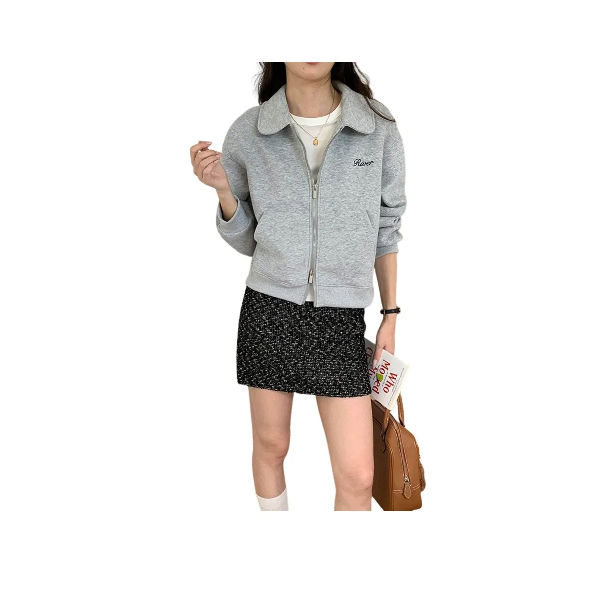 Hirono Journal Осенне-зимнее укороченное пальто женское