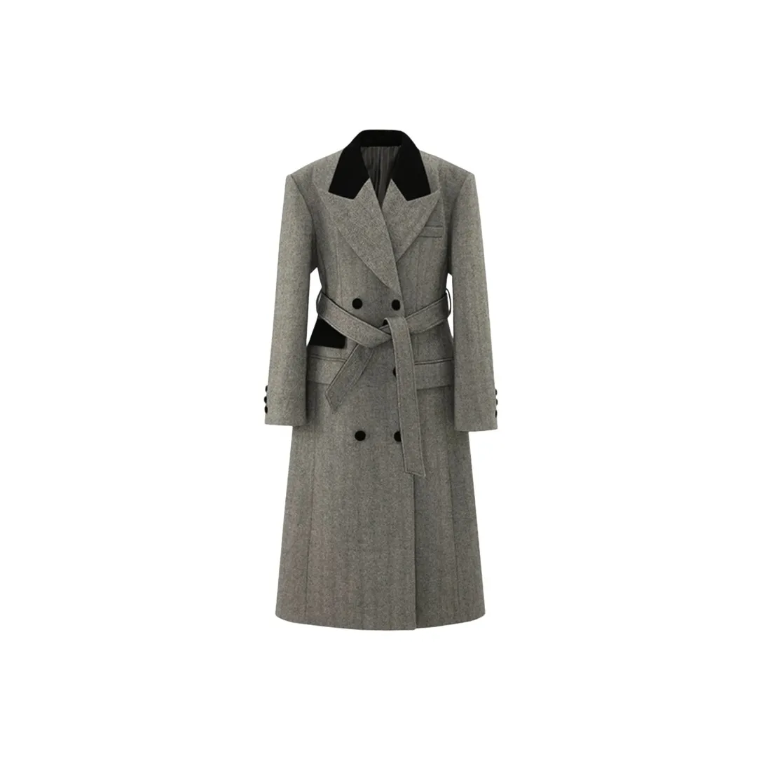 OYANXI Серый Женский Пальто