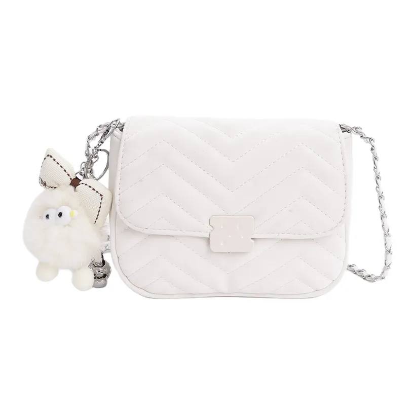 Meow In The Grass ПУ (полиуретан) Сумка через плечо Стандартная Женская Белый Желтый Розовый