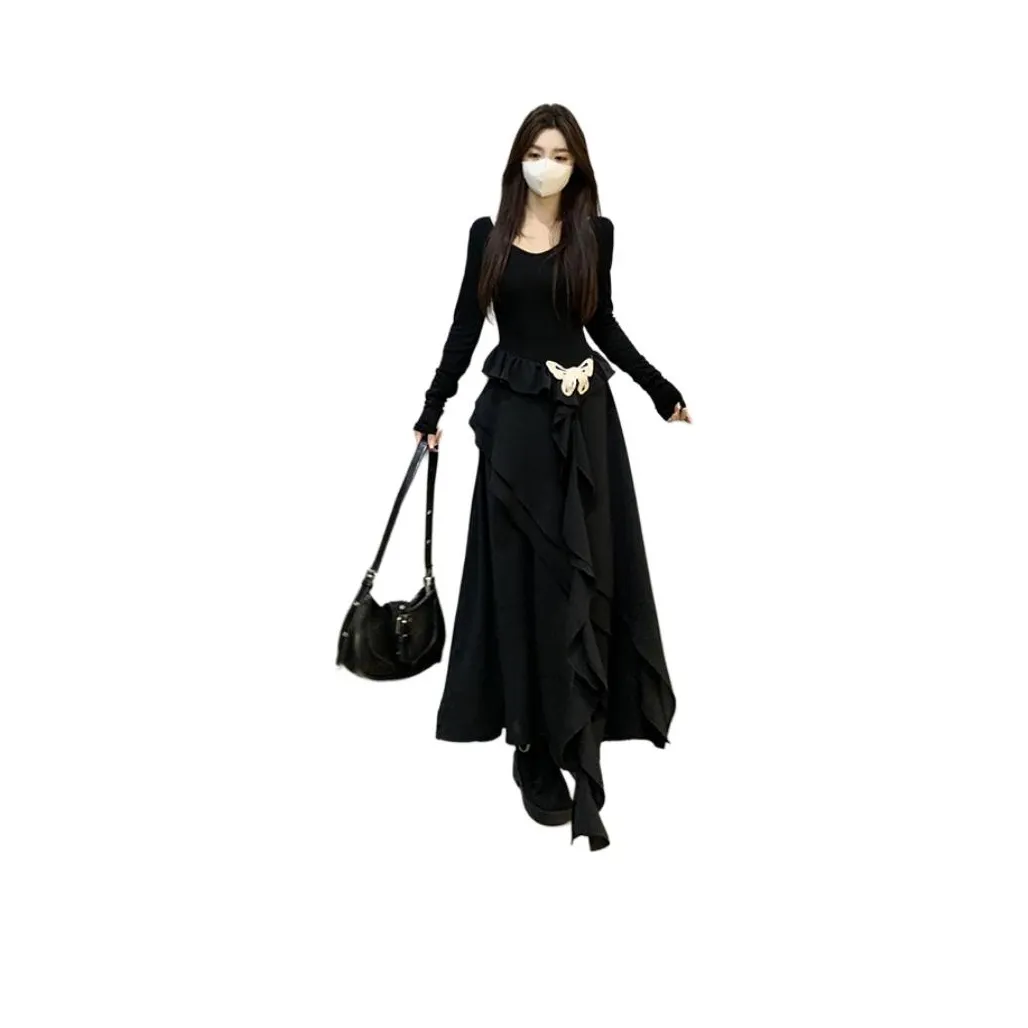 ZCDECO Длинное платье с длинными рукавами женское