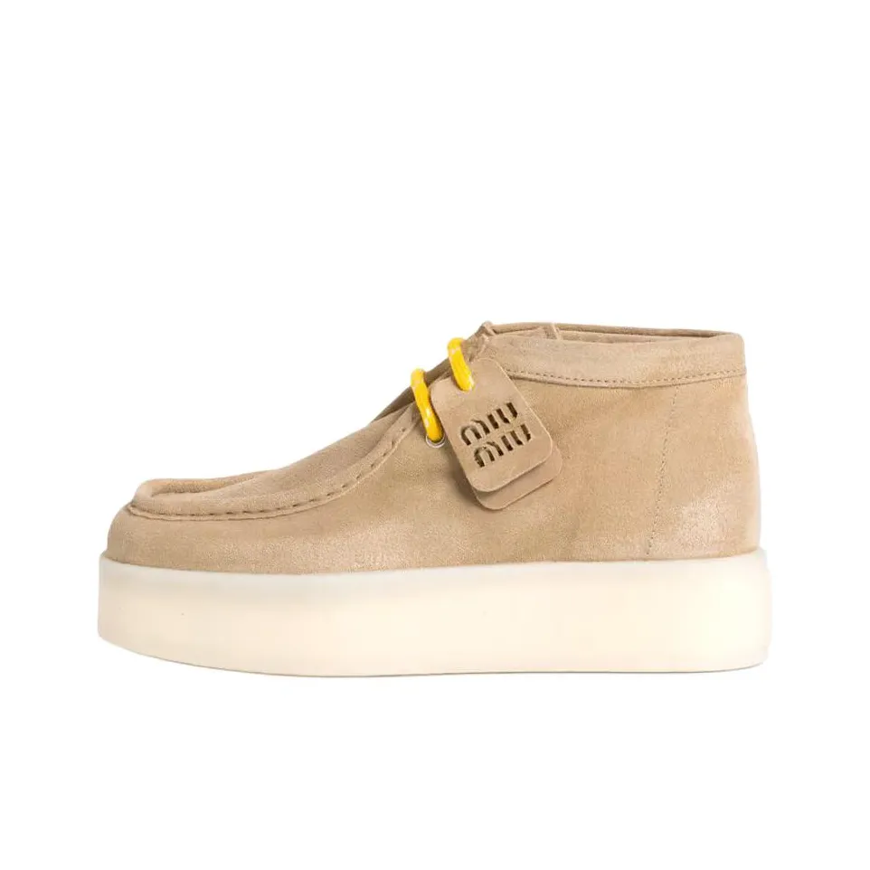 MIU MIU Delave Ankle Boots 4.5cm Women's Light Umber