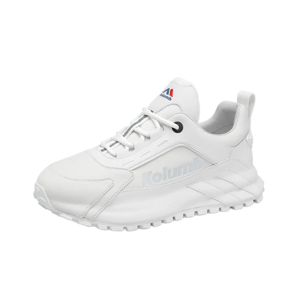 KOLUMB Легкий визуально увеличивает рост Низкий топ Повседневная обувь Женская Белая
