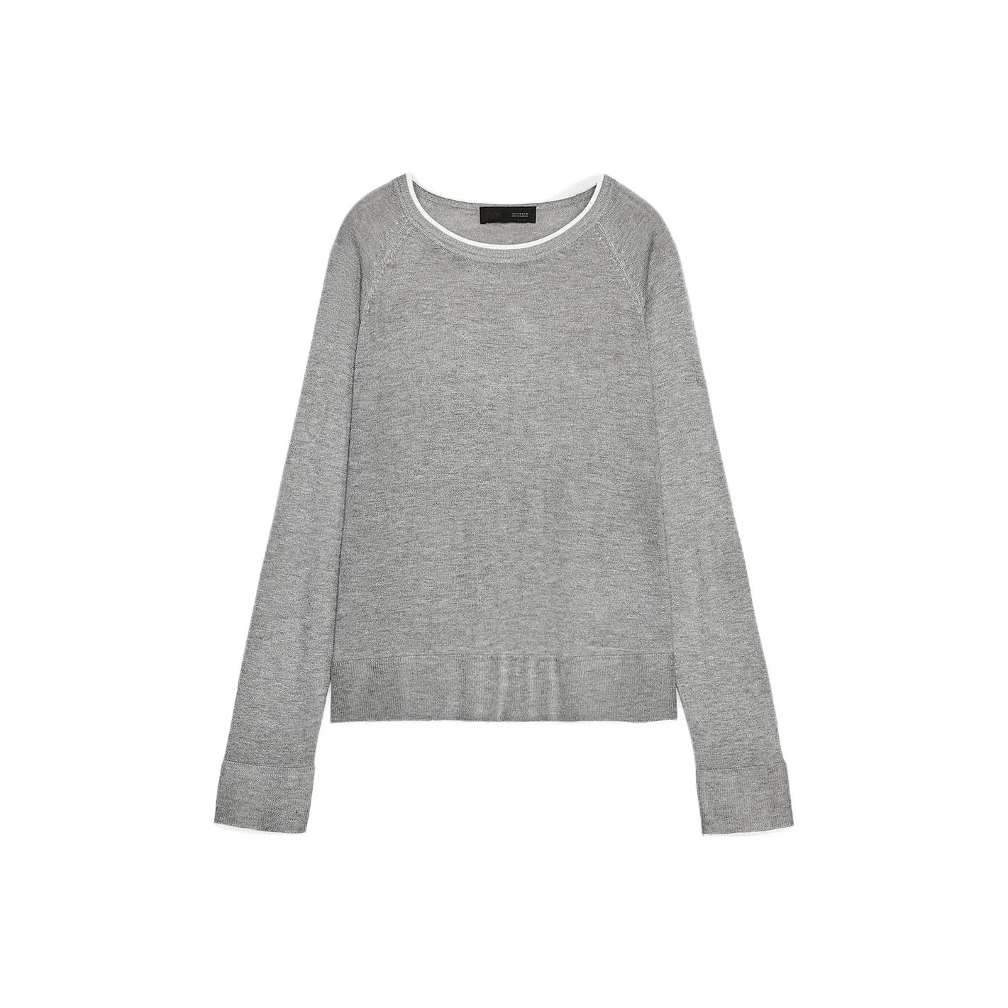 ZARA Зебра с принтом серый женский трикотаж