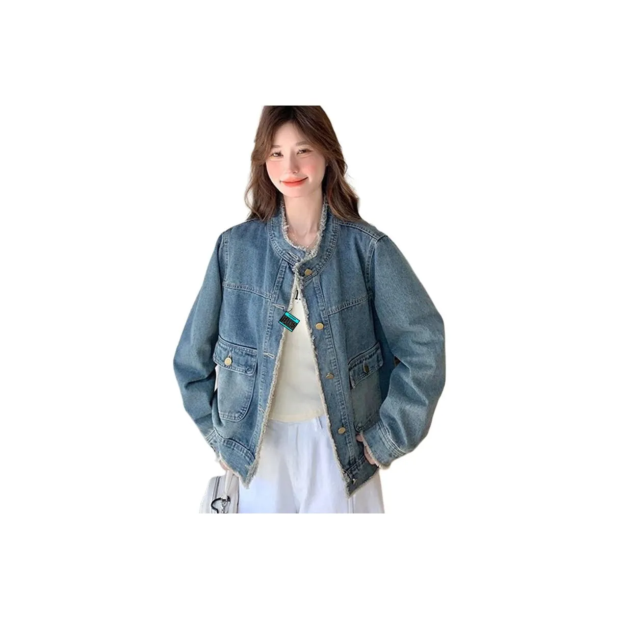 YEARNED Синий Женские Джинсовые Куртки