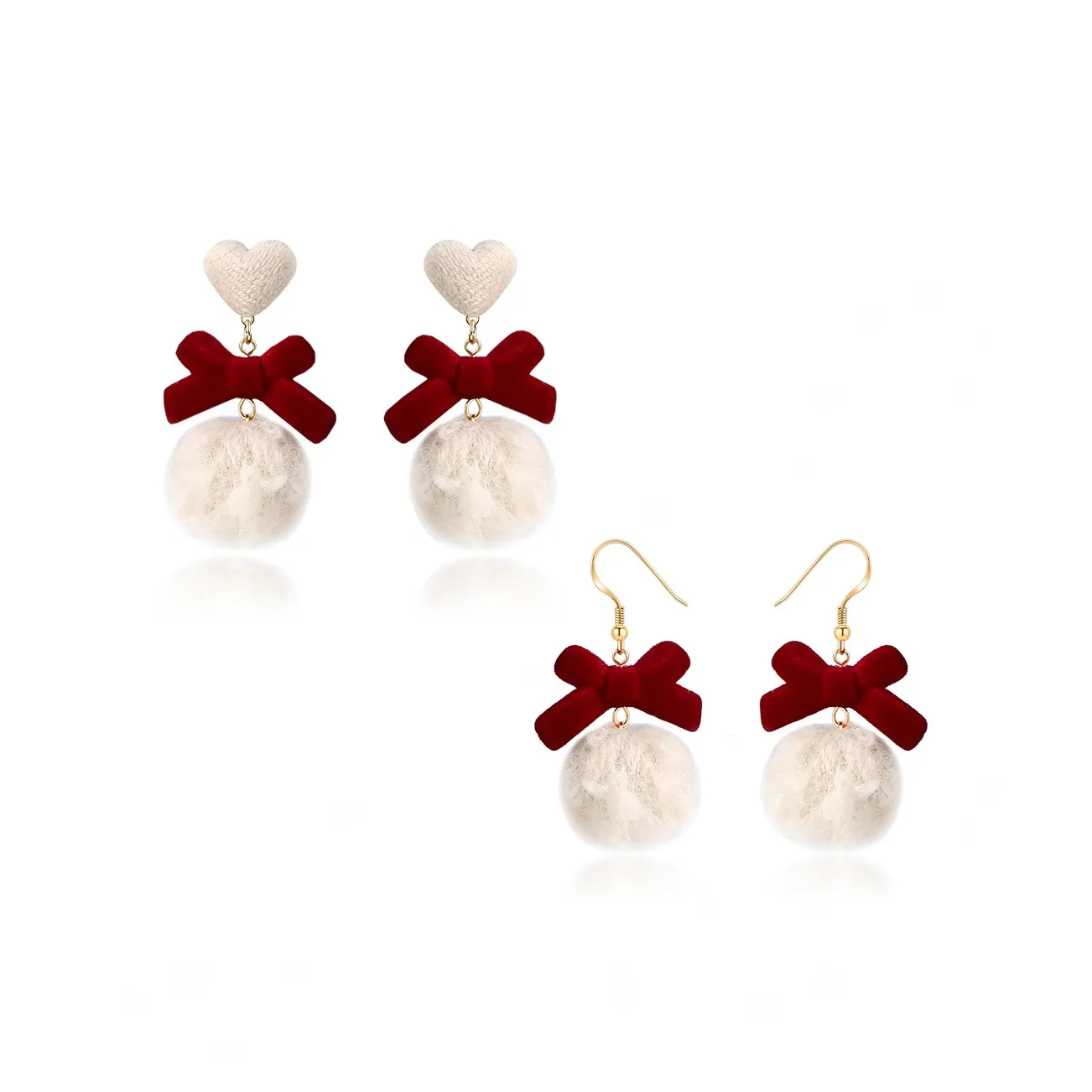 YOUWEI Сплав FLUFFY Студенты Нишевый Дизайн Заколка для волос On Серьги Женские