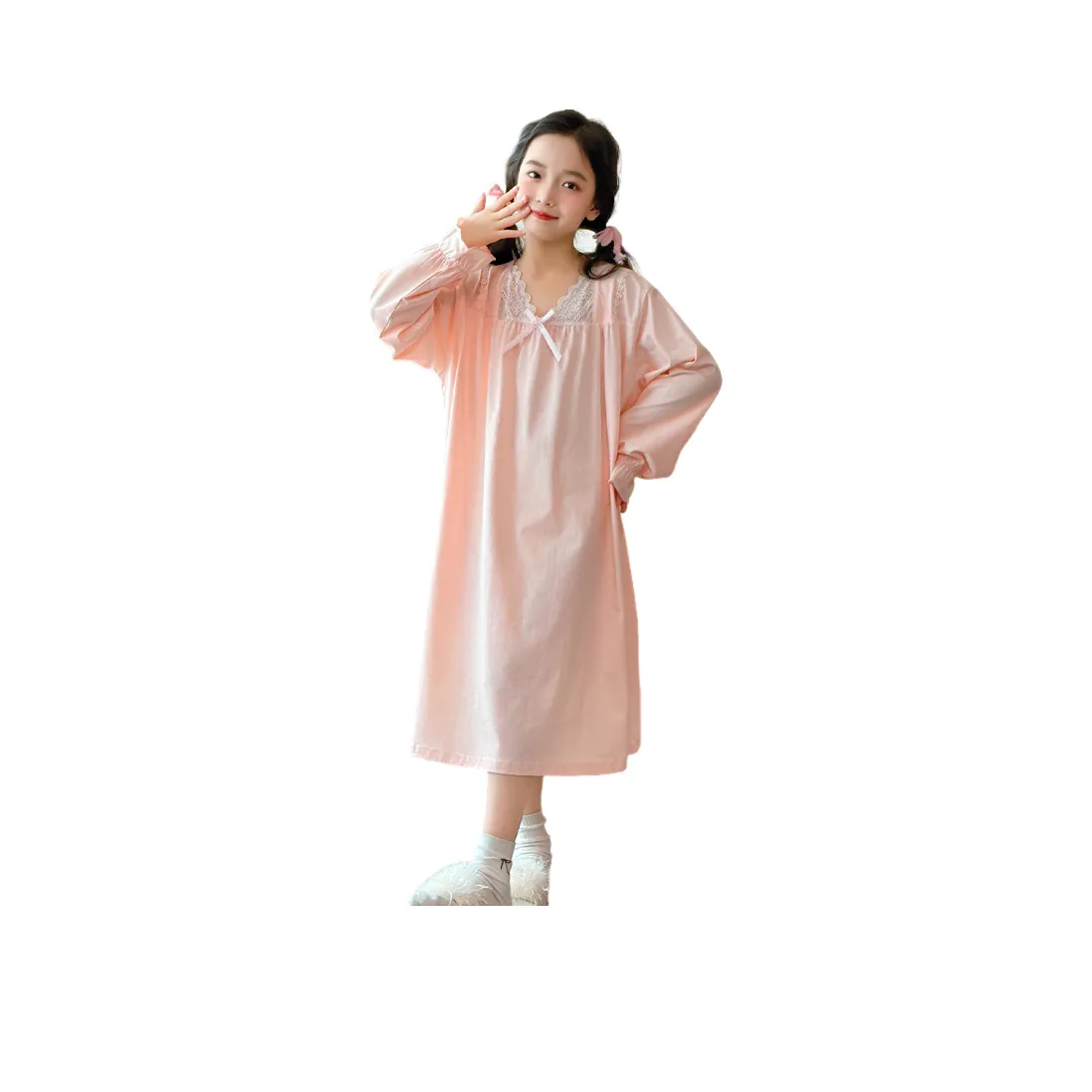 Yomi House Телесно-розовый Школьный возраст Домашние и ночные платья