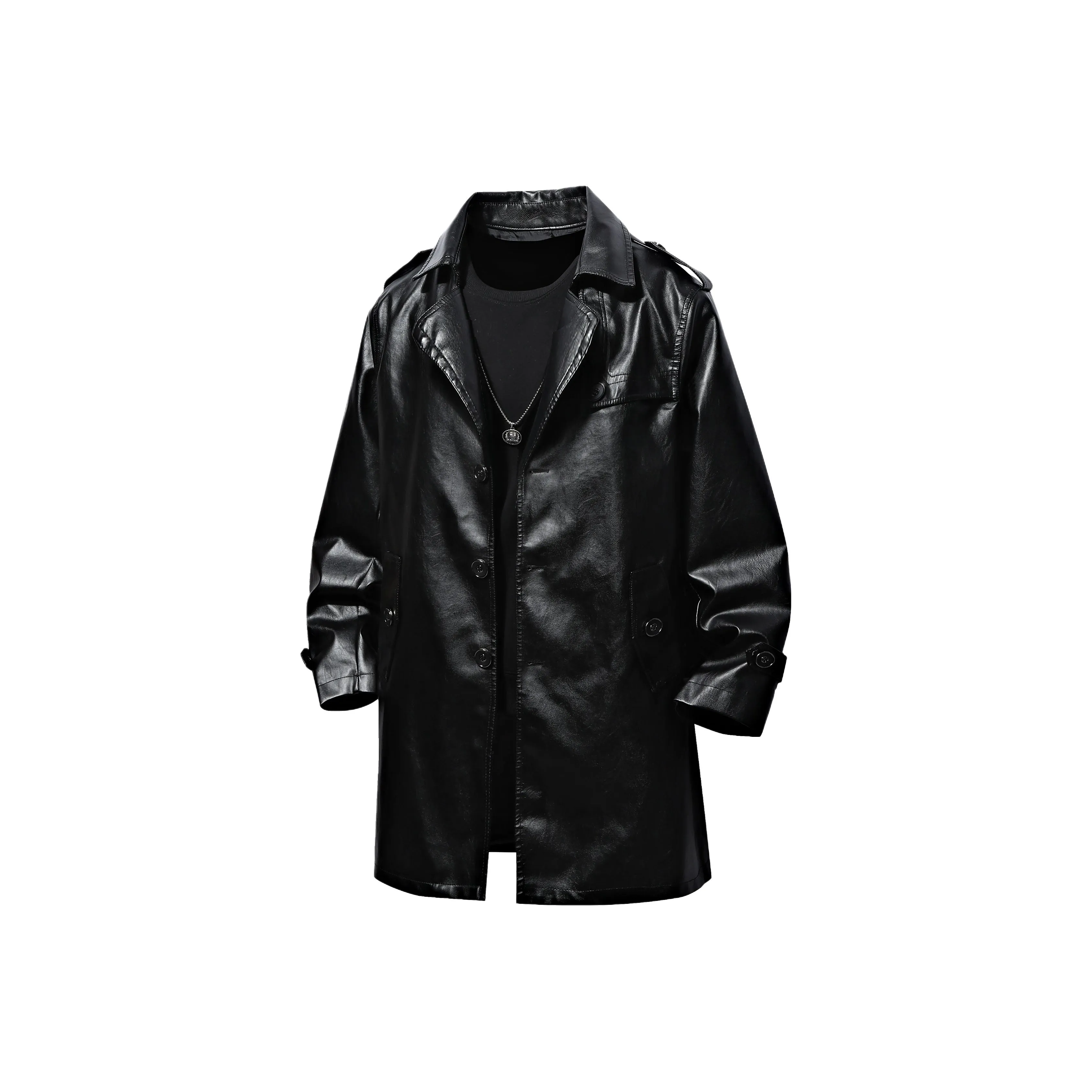 ERQD Черный Унисекс Кожаные куртки