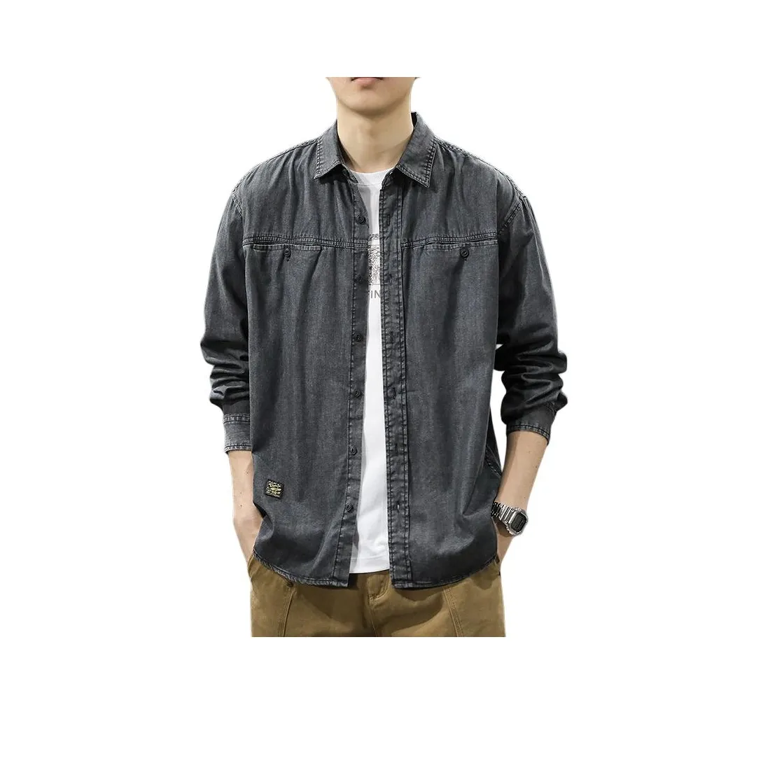 QIANJINNIU Мужские Джинсовые Куртки