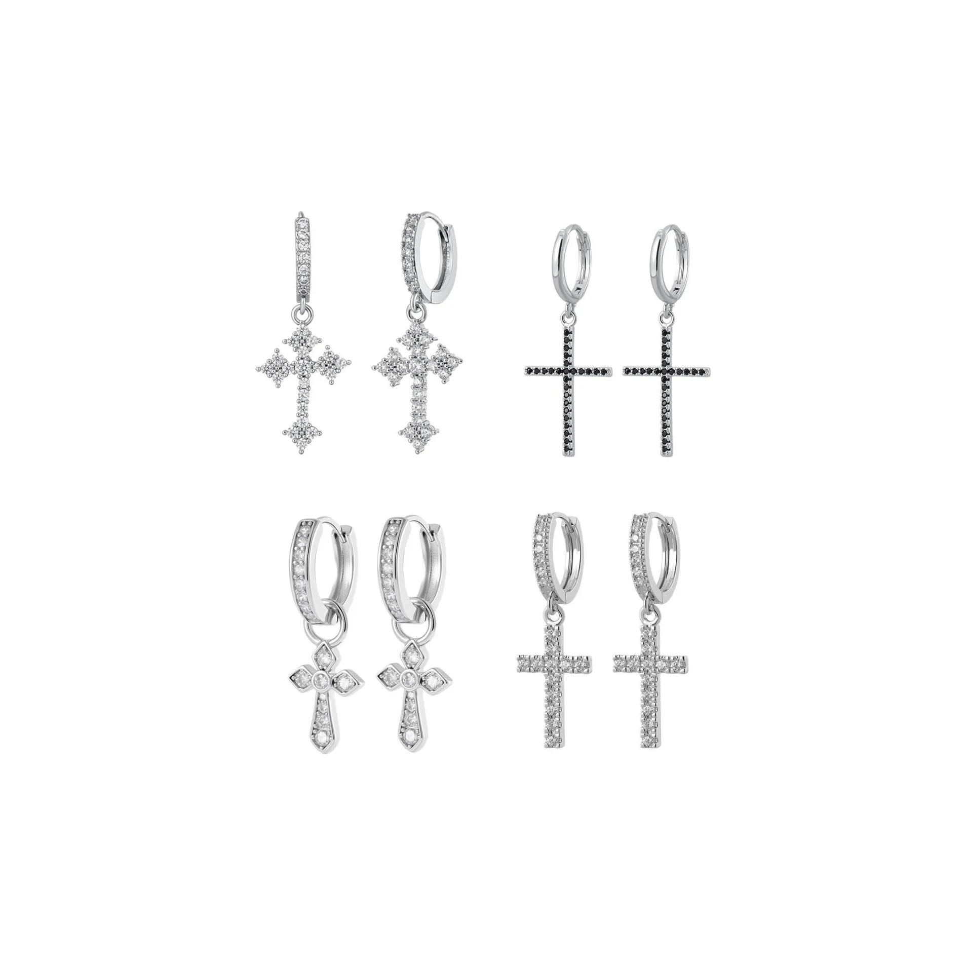 JianKai Серьги с серебряным покрытием унисекс