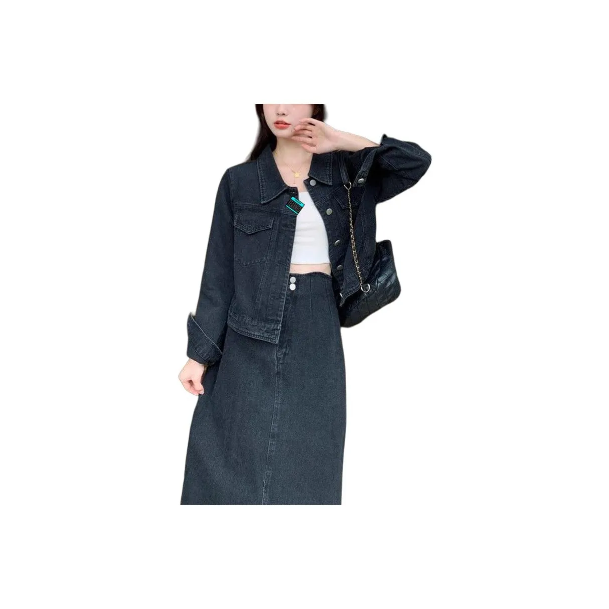 YEARNED Черный Женские Джинсовые Куртки