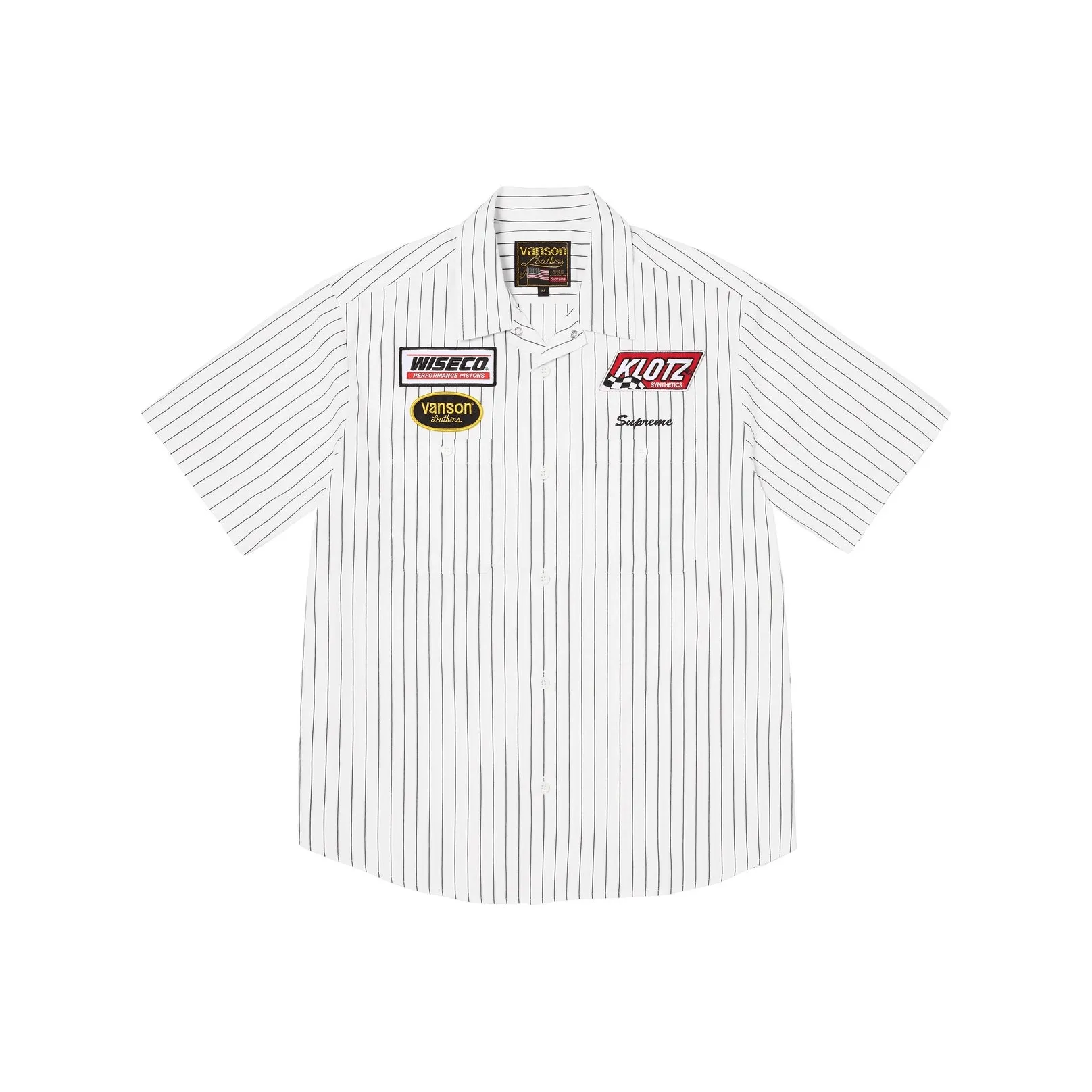 Supreme x Vanson Leathers FW25 S S Work Рубашка Унисекс