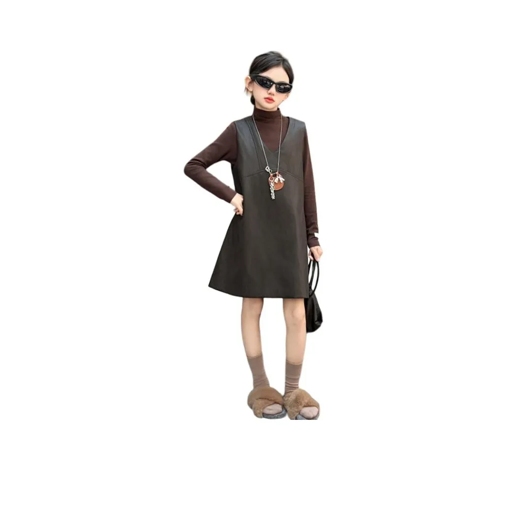 Детский La Cergo Винтаж Американский Базовый слой Платье Комплект с юбкой