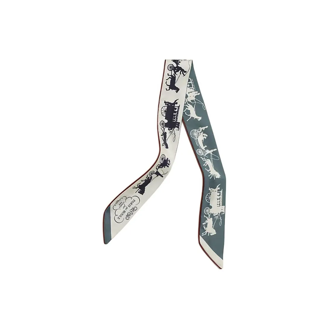 HERMES Шелковые шарфы Женские Белый Светло-зеленый Черный