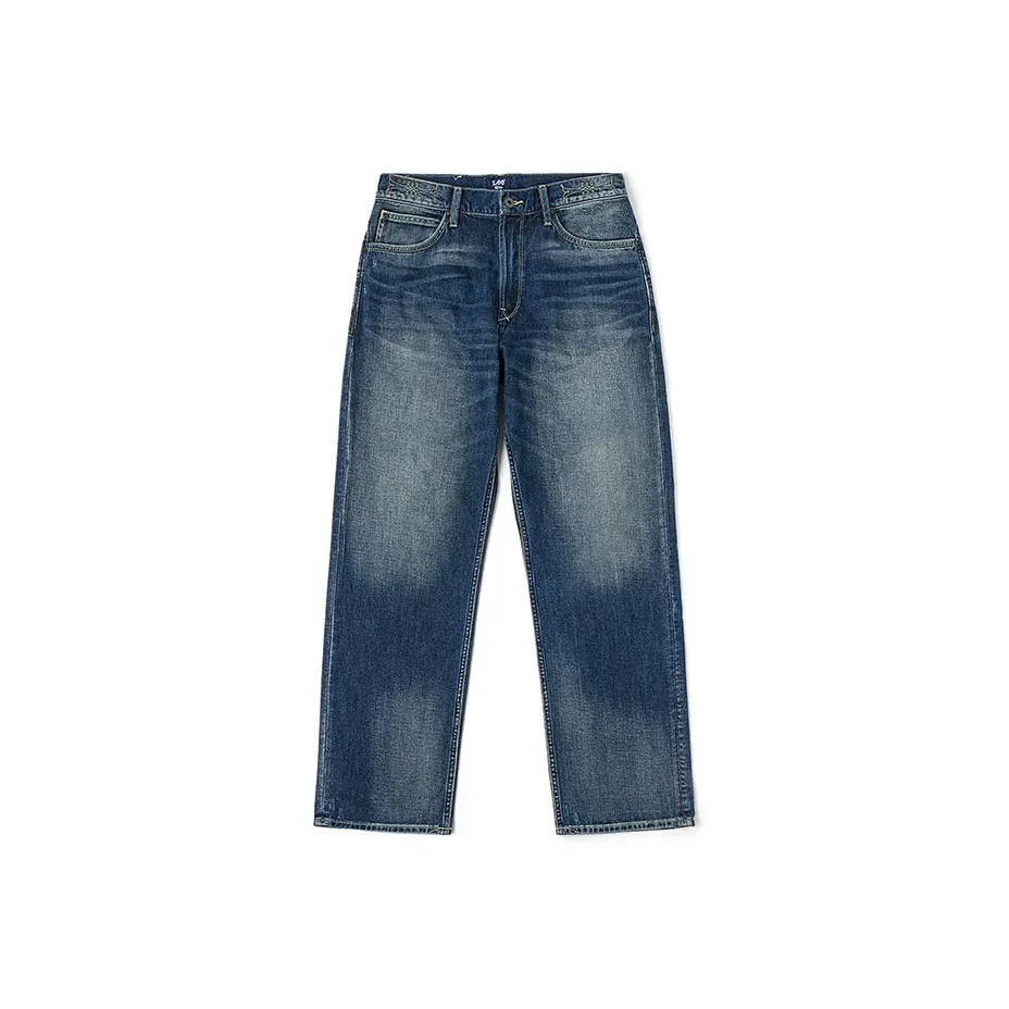 Lee Темно-синий Мужской Джинсы