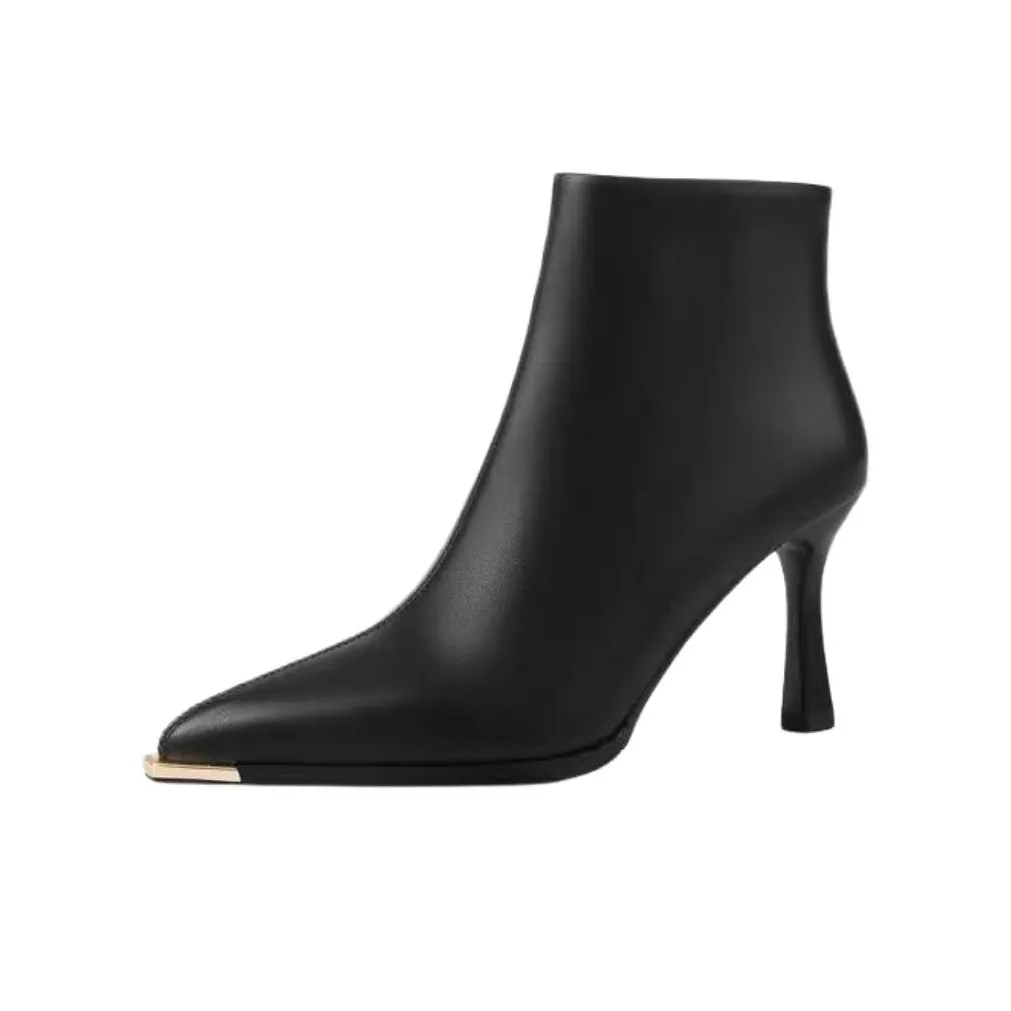 Wuji Заостренный носок Узкий каблук Ботильоны Женские