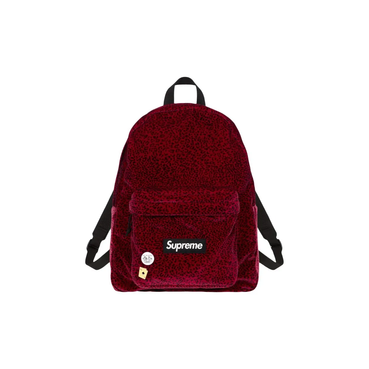 Supreme Нейлон Бархат Рюкзак Стандартный Унисекс Красный