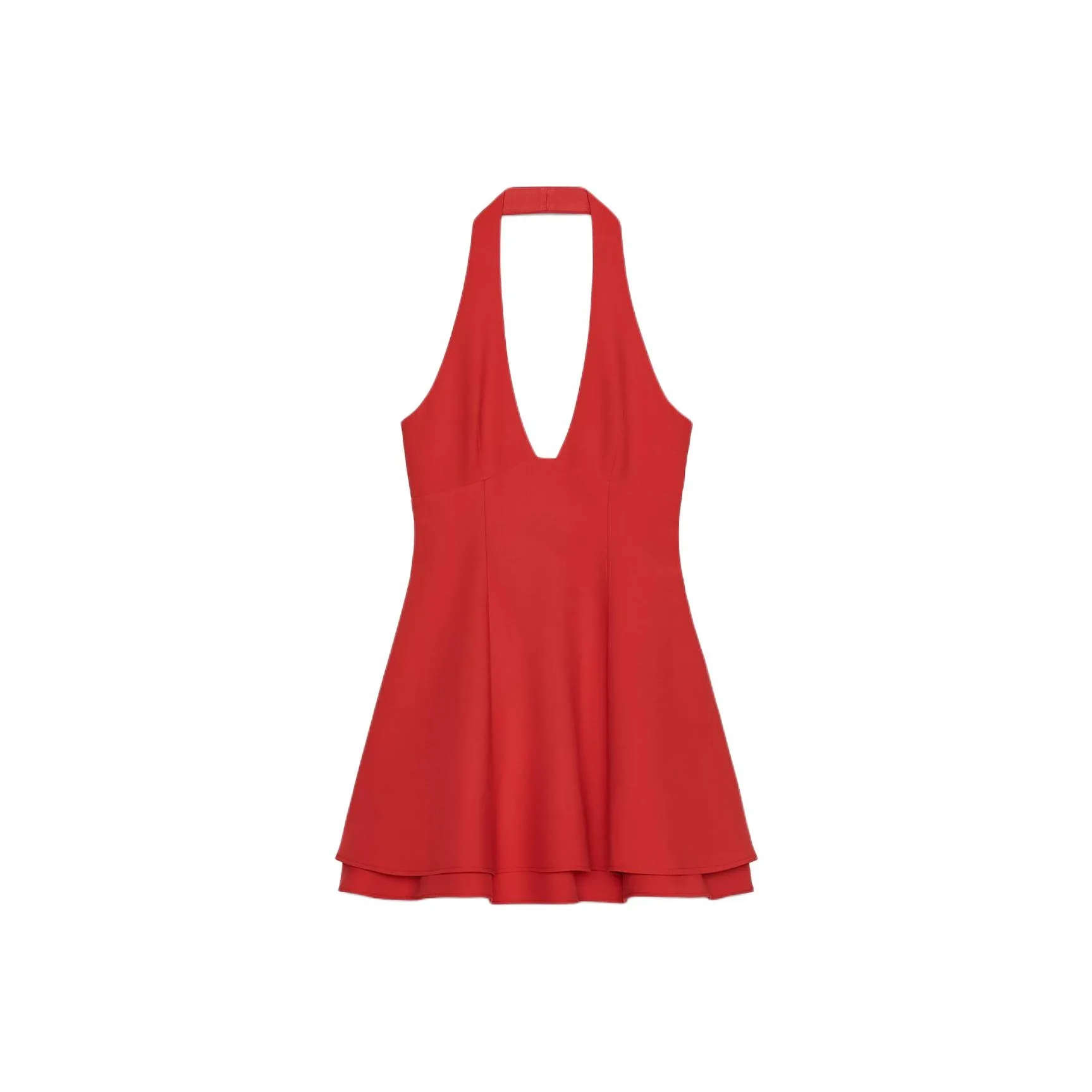 ZARA Red Женские Платья без рукавов