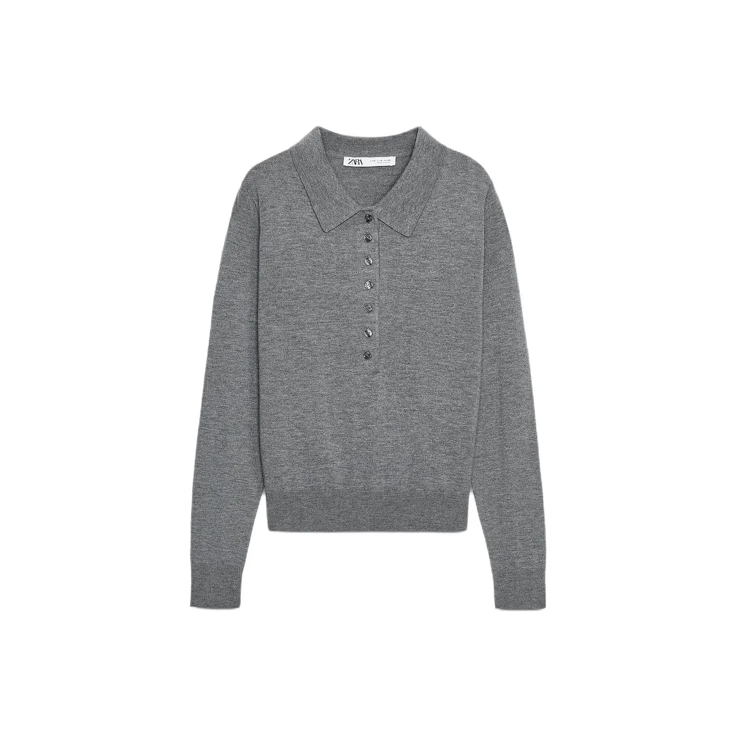 ZARA Зебра с принтом серый женский трикотаж