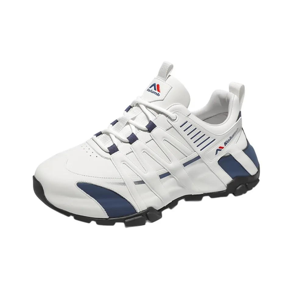 KOLUMB Support Легкий Низкий Топ Толстая подошва Мужские Кроссовки Белые Синие