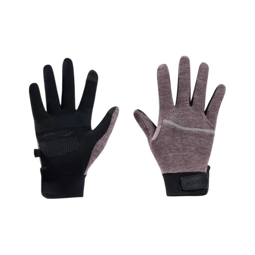 Saucony Полиэстер Спортивные Перчатки Унисекс Кленовый Лист Коричневый