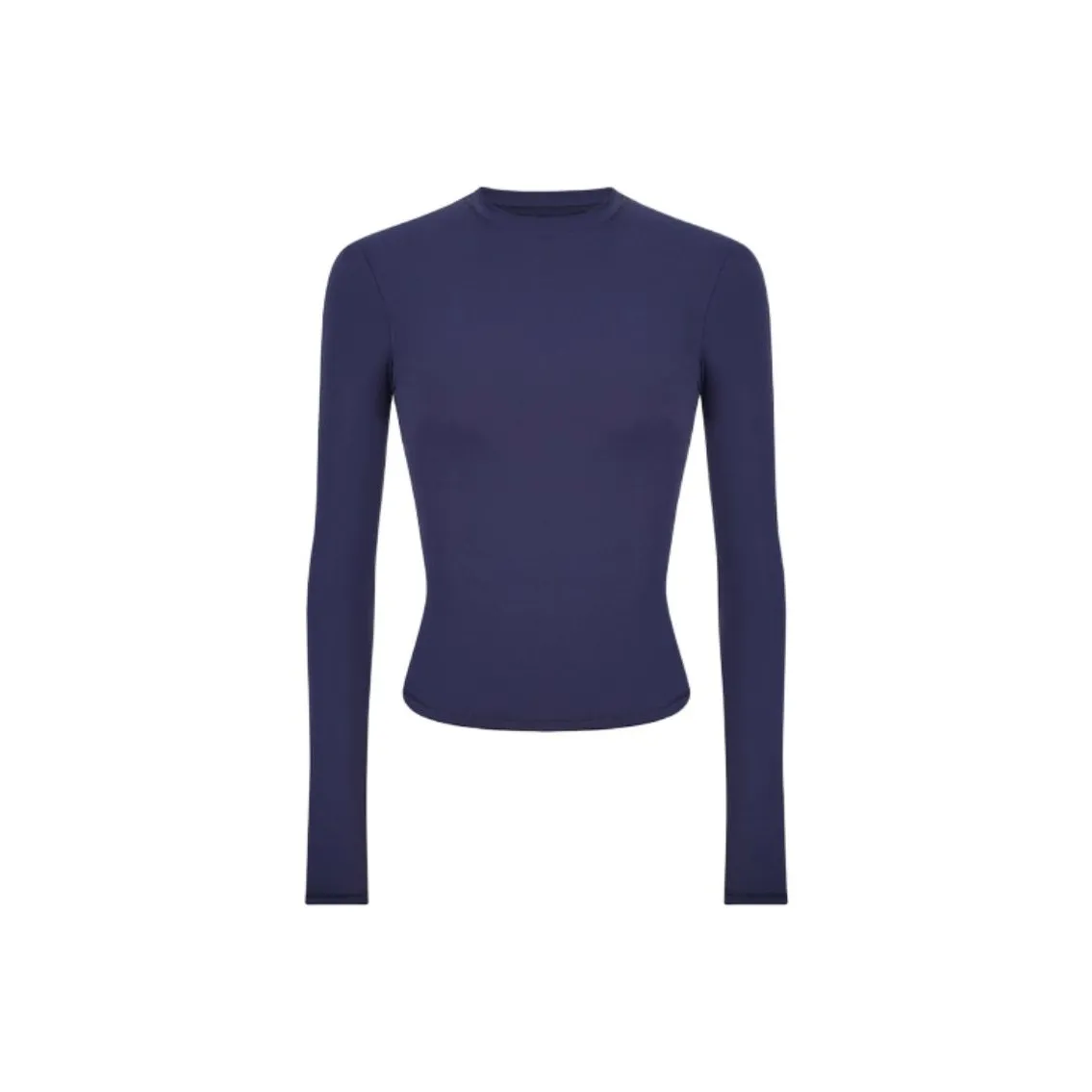 IUNOP Весенний Осенний Однотонный Внутренний В-образный вырез Круглый вырез Облегающий крой Топ Женский