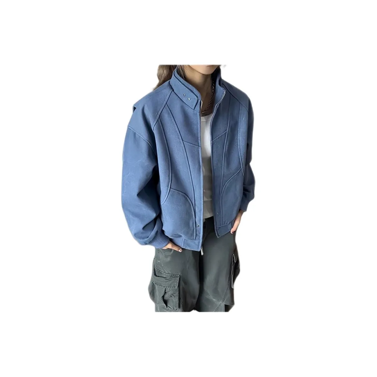 TONYBEAR Стильный Модный Эксклюзивный Промытый Тяжелый Деконструкция Свободный крой Бейсбольная куртка Мужская