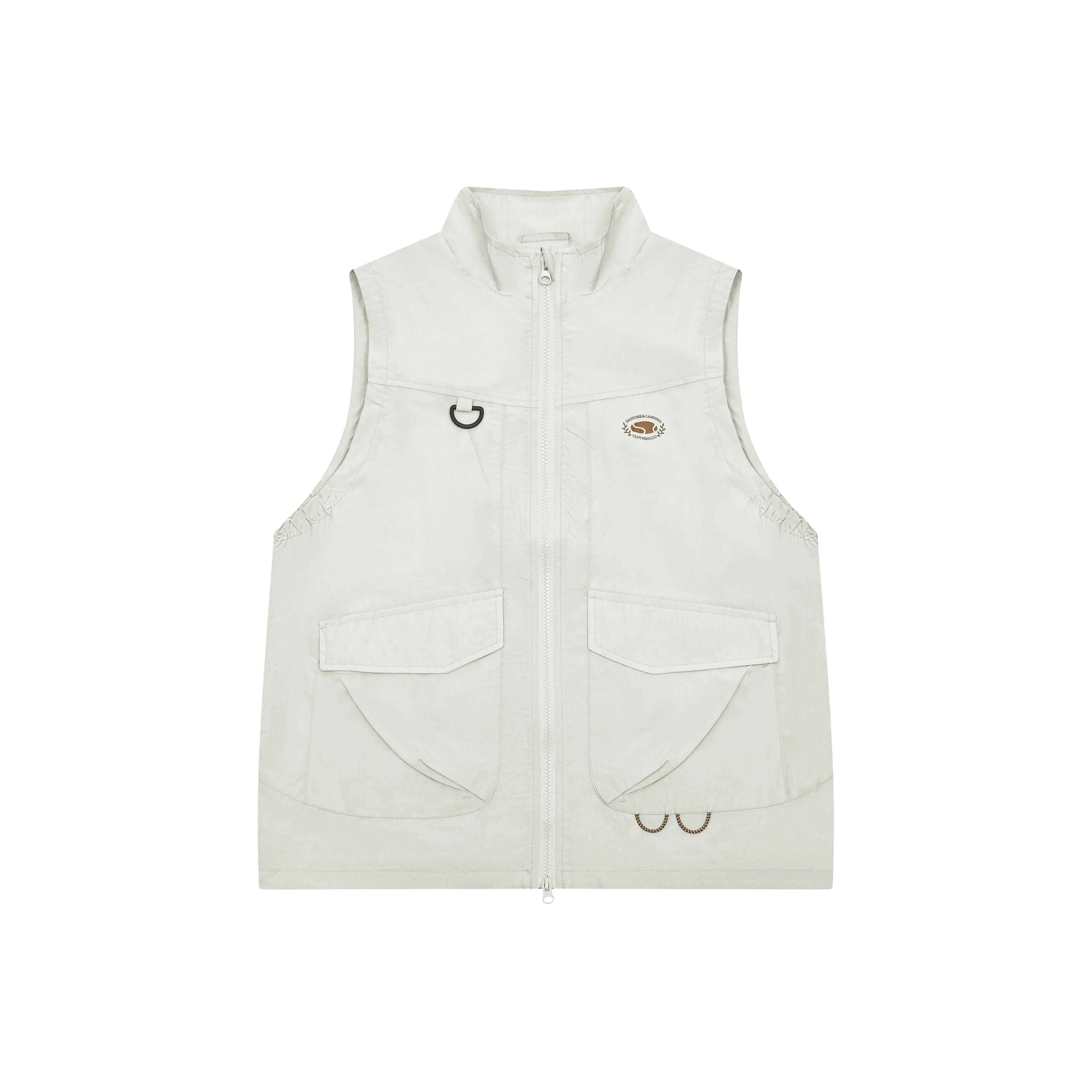 Saotome Vest Unisex Gray Pea Green