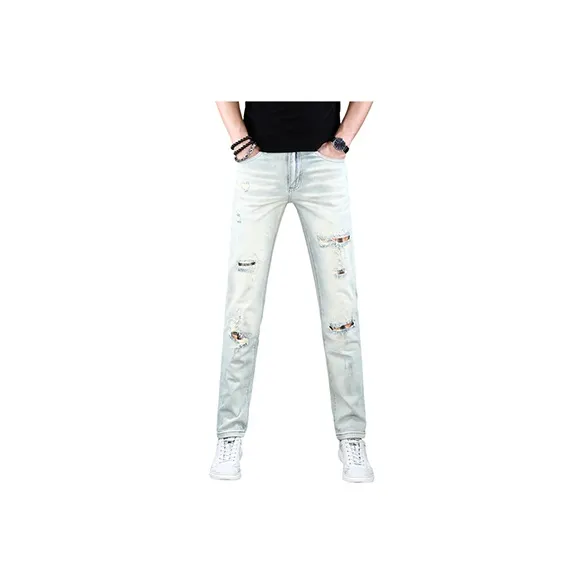OGQG Light Blue Men's Jeans OGQG Светло-голубые мужские джинсы