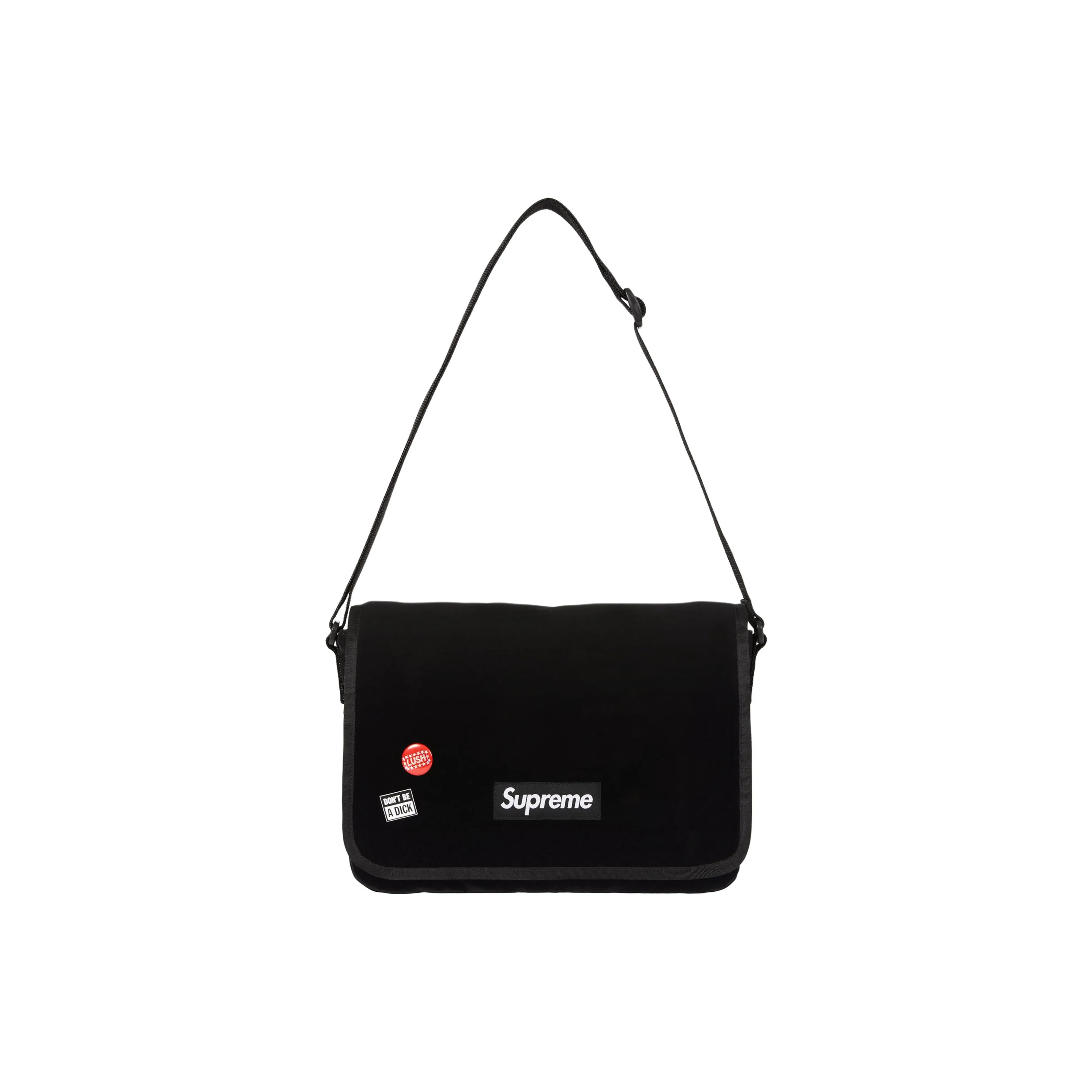 Supreme Нейлоновая Сумка через плечо Маленькая Унисекс Черная