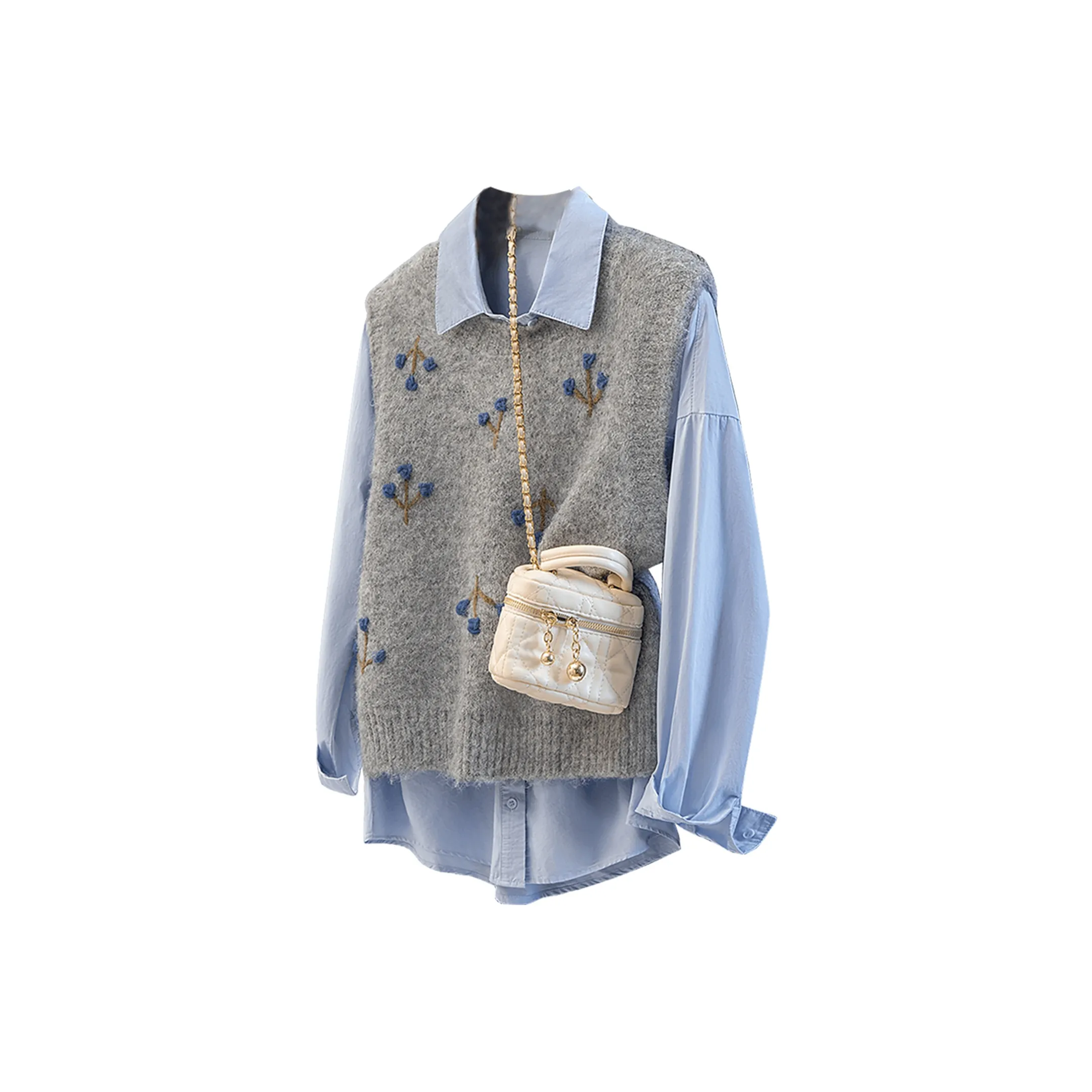 Cypress House Светло-серый Женский жилет