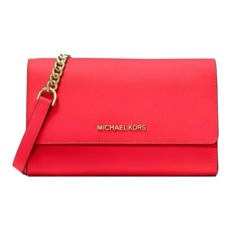 MICHAEL KORS Jet Set Travel Polyester Envelope Bag, Shoulder Bag, Crossbody Bag Women's Red