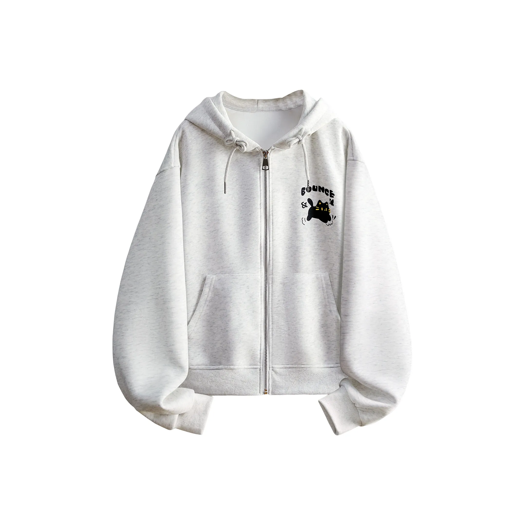 TOUCH Серый Белый Женское Короткое Пальто