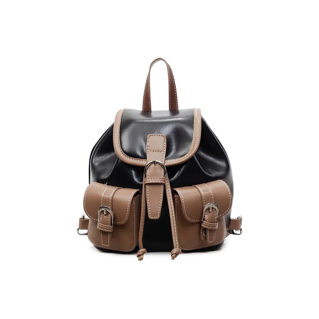 Champion Cub ПУ (полиуретан) Рюкзак Стандартный Женский Черный Экрю Коричневый Кофейный