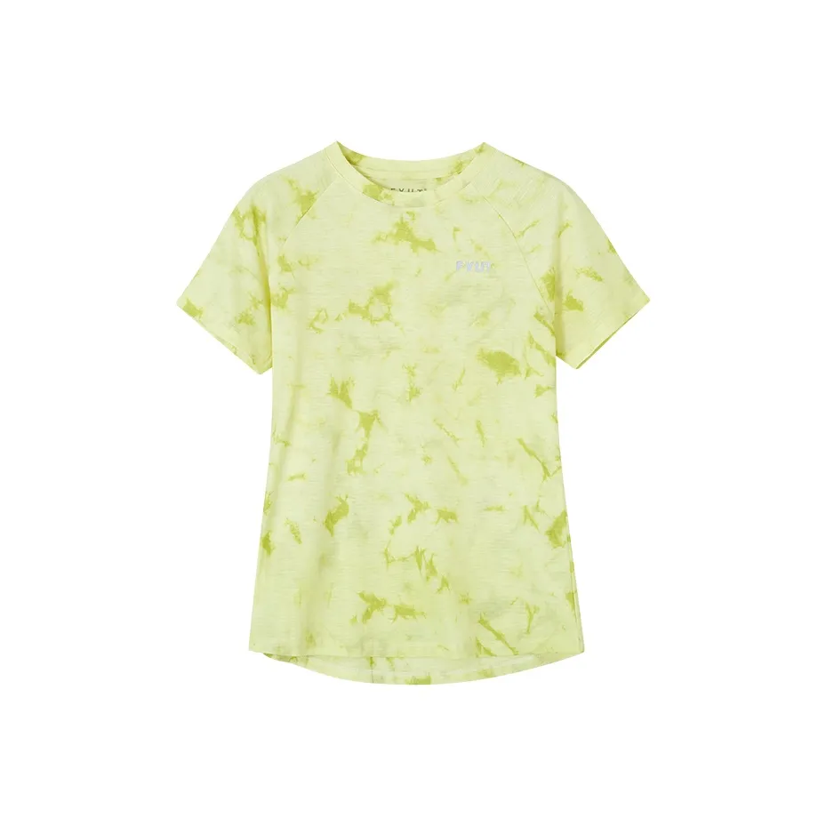 FYUT Горчичный Желтый Tie Dye Короткий Рукав Унисекс Футболка