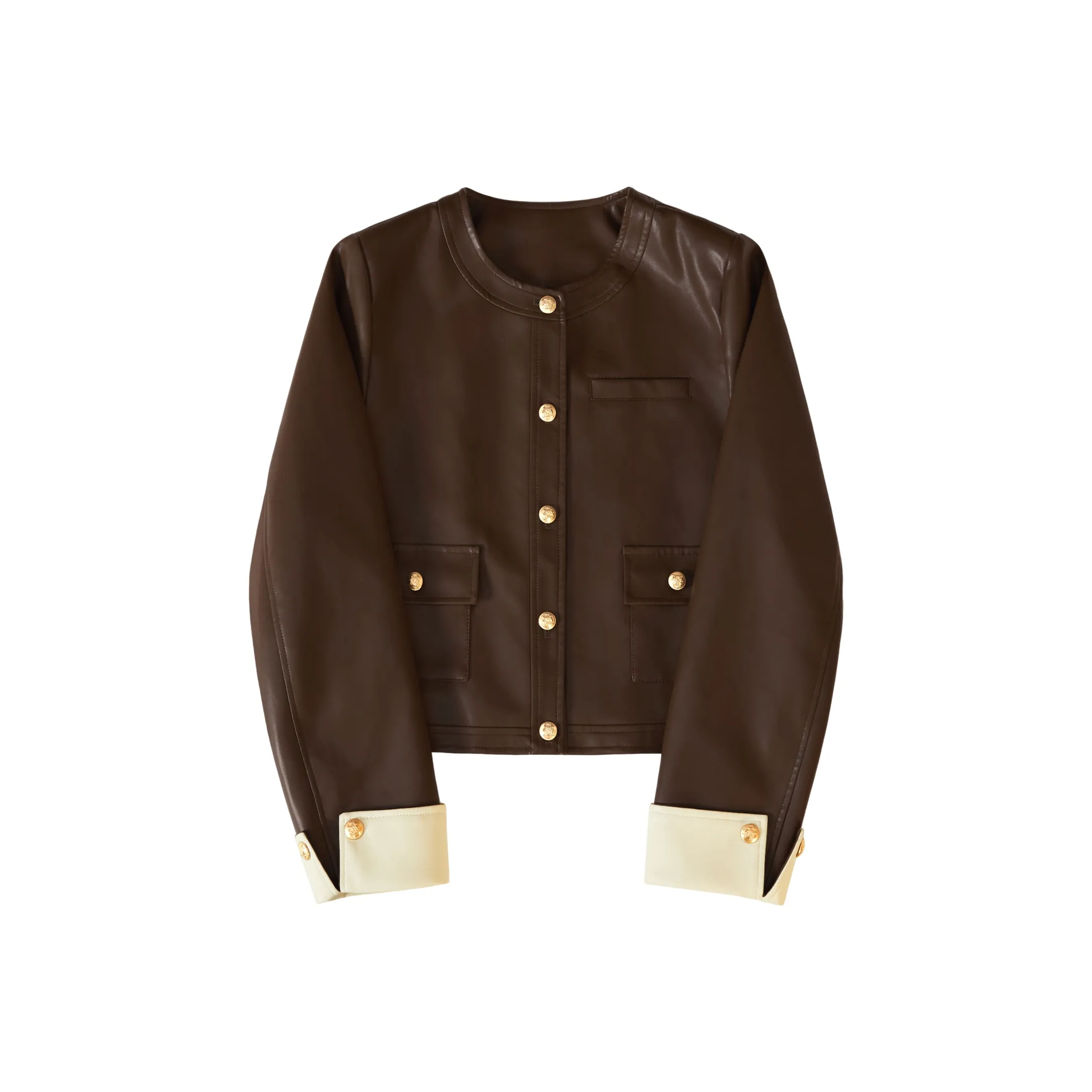 TOUCH Коричневый Женские Кожаные куртки