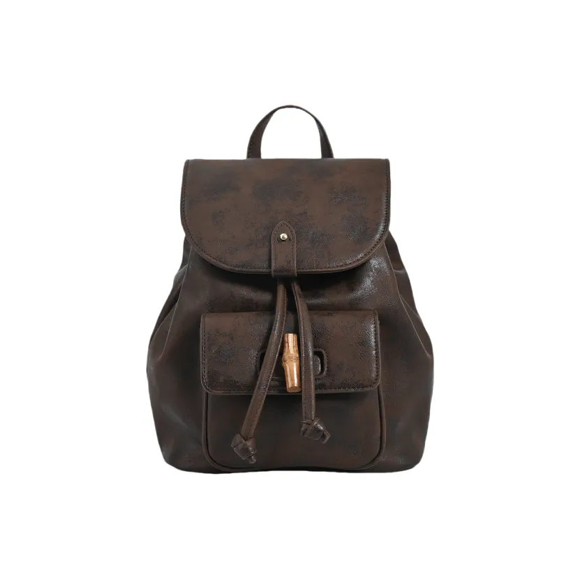 BEGOOER Рюкзак из синтетической кожи стандартный женский цвет какао-кофейный карамельный