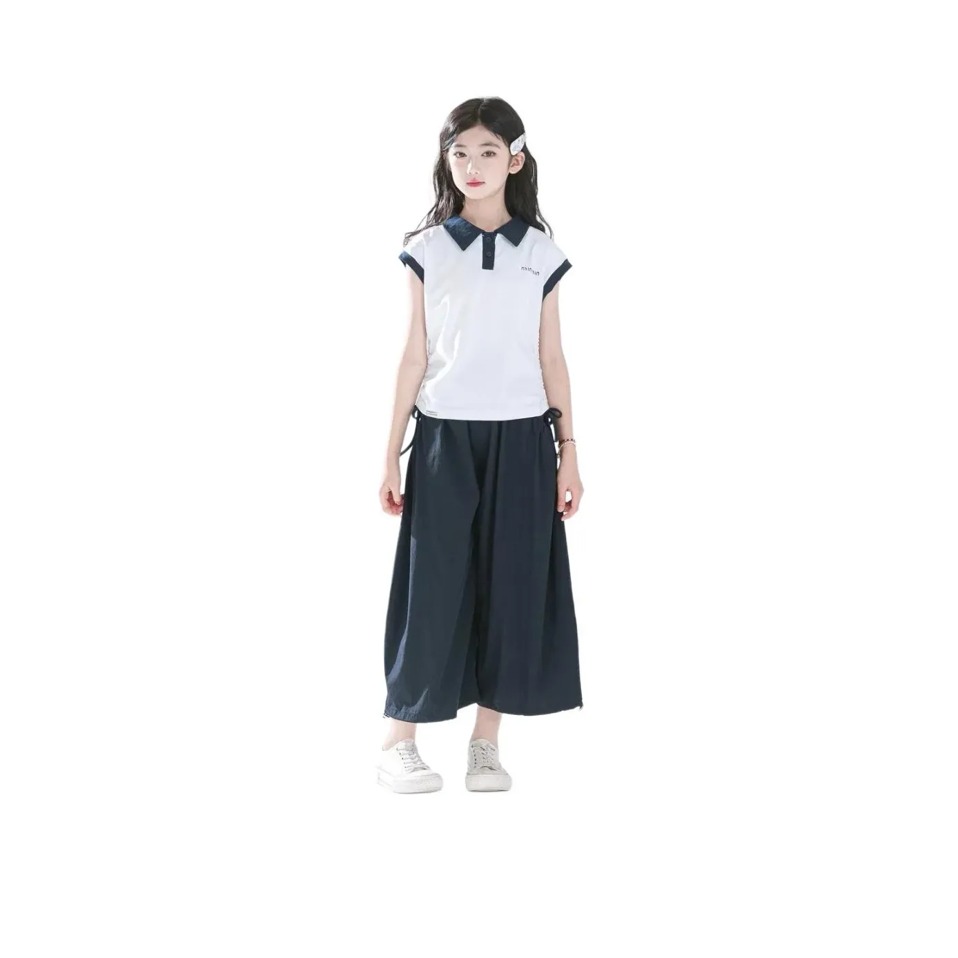 URBANSHOW Короткий рукав Поло + Широкие брюки Seven QUARTER Брюки Лето