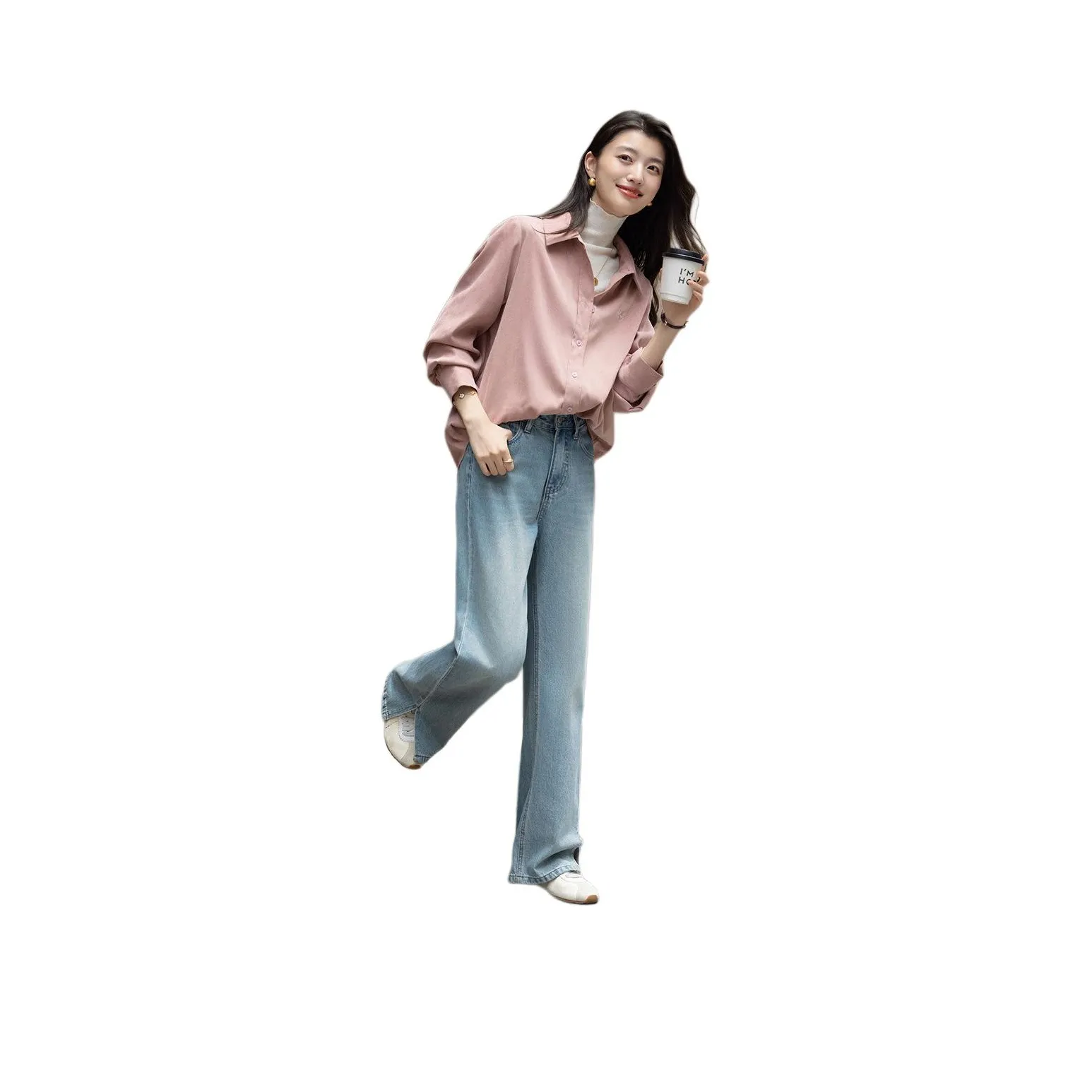 Dme Винтажный розовый Женские рубашки