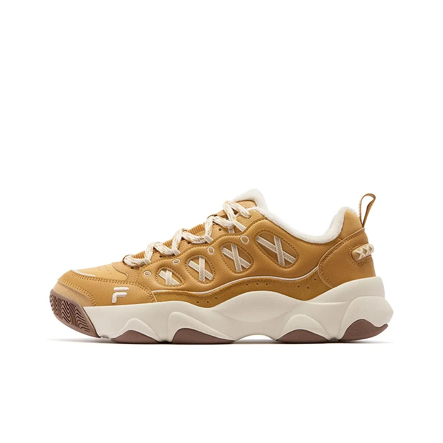 FILA FUSION WATERBEAR Bear Paw Shoes Винтажные баскетбольные кроссовки Мужской Средний Pips Резиновый Желтый