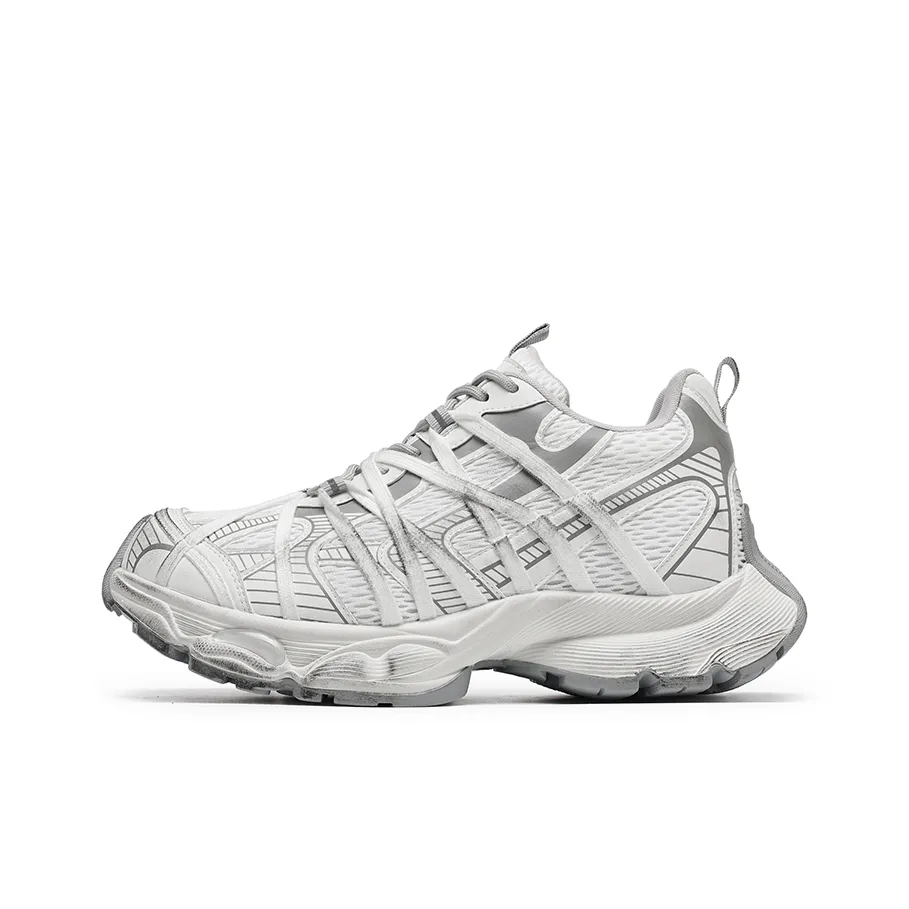 MPZY Амортизация Износостойкий Низкий Топ Толстая Подошва Кроссовки Унисекс Белый Грязь