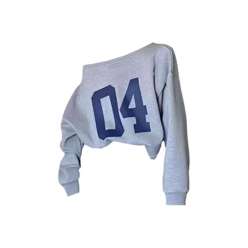 EMDPN Асимметричный воротник Off The плечо Без рукавов Толстовка Для Женщин Женские