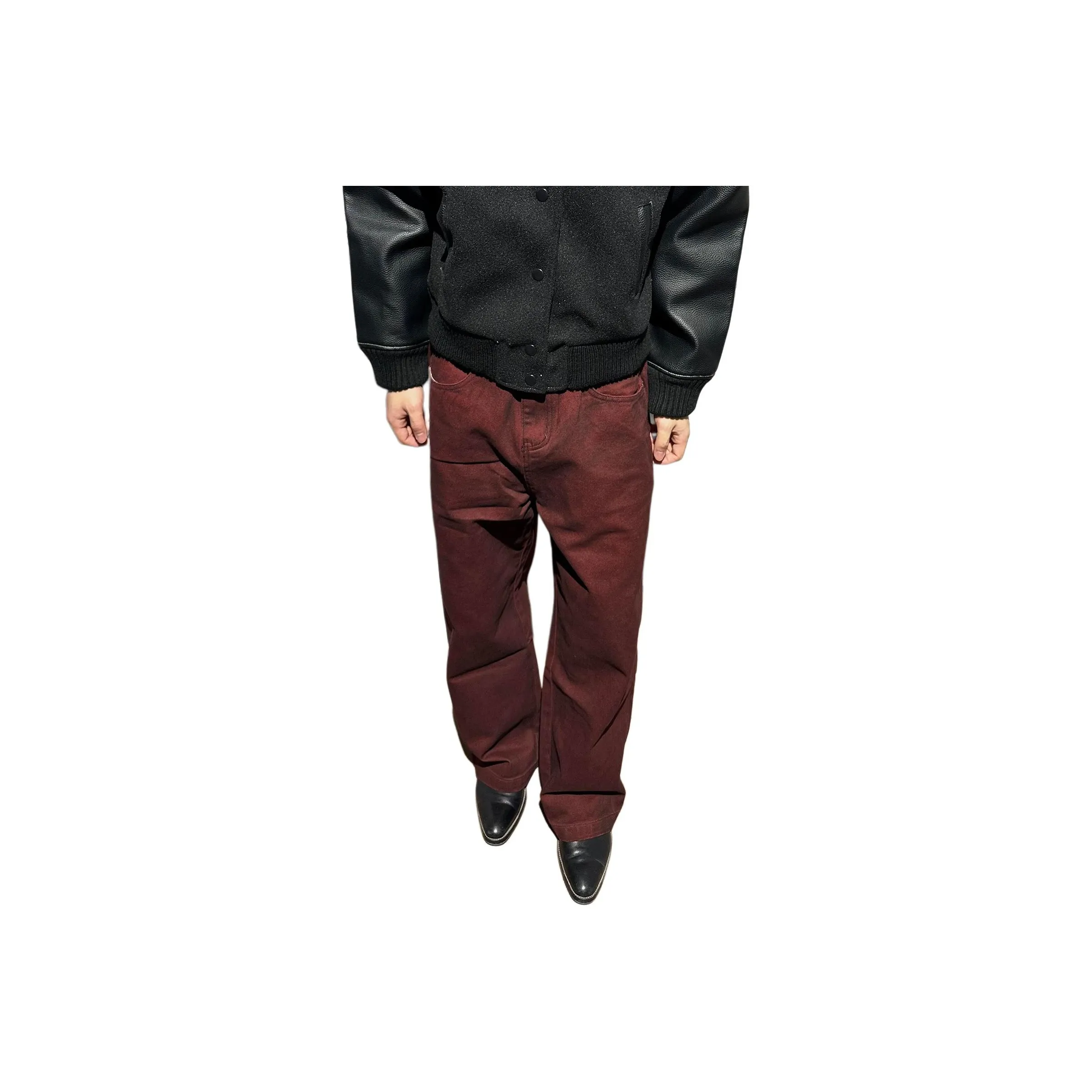 UNA RETA Red Unisex Jeans UNA RETA Красный Унисекс Джинсы