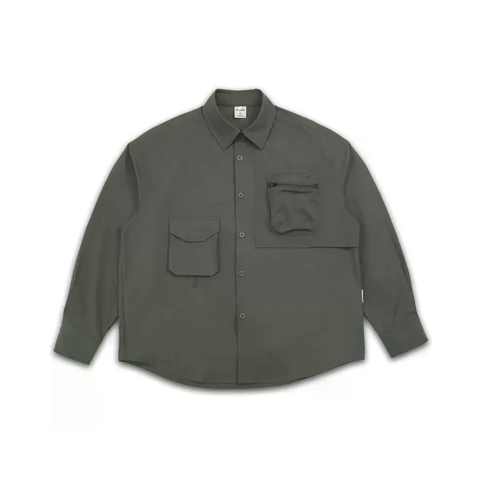 REBIRTHRABBIT Шалфейно-зеленый Мужские Рубашки