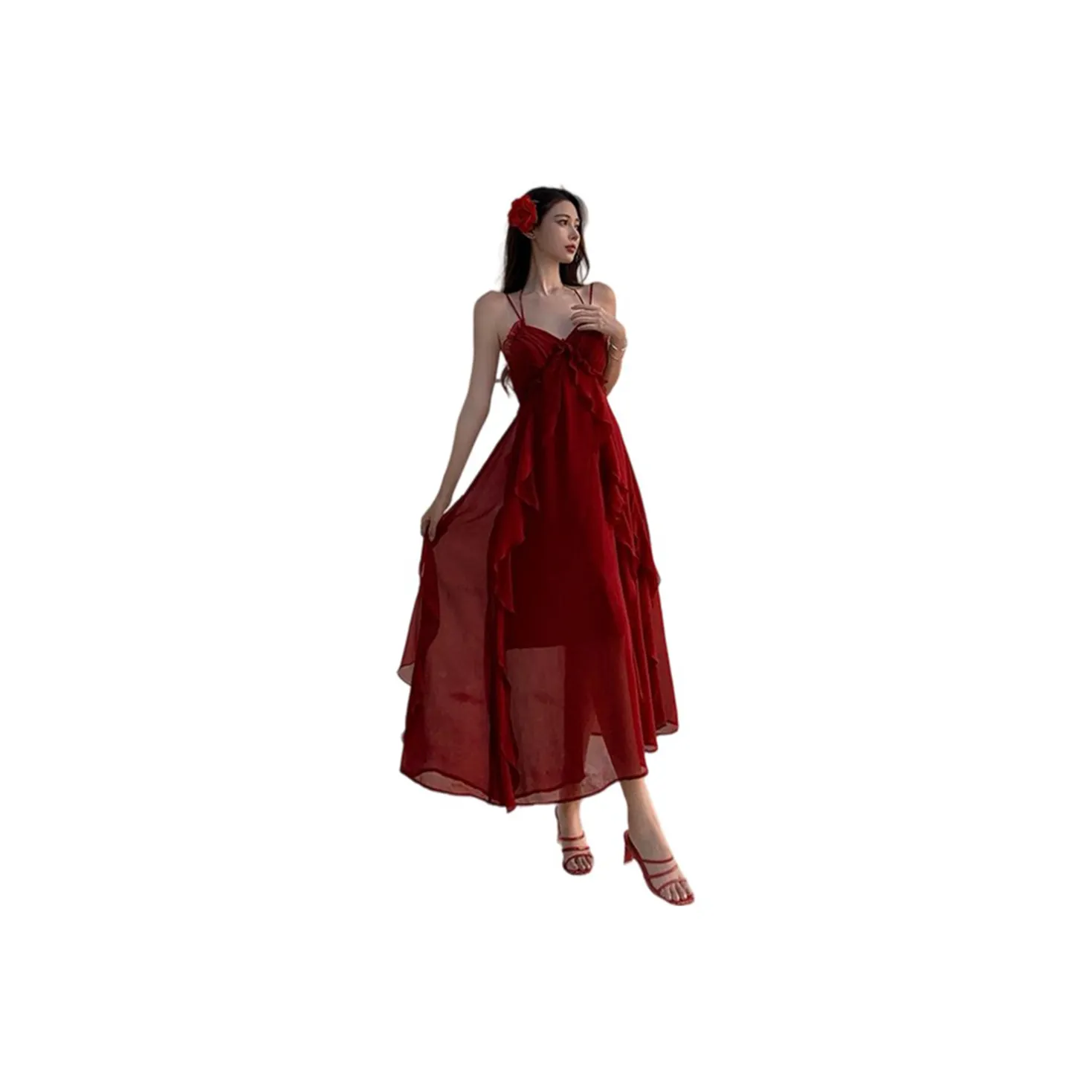 GRAYISMOON Red Women's Sleepwear